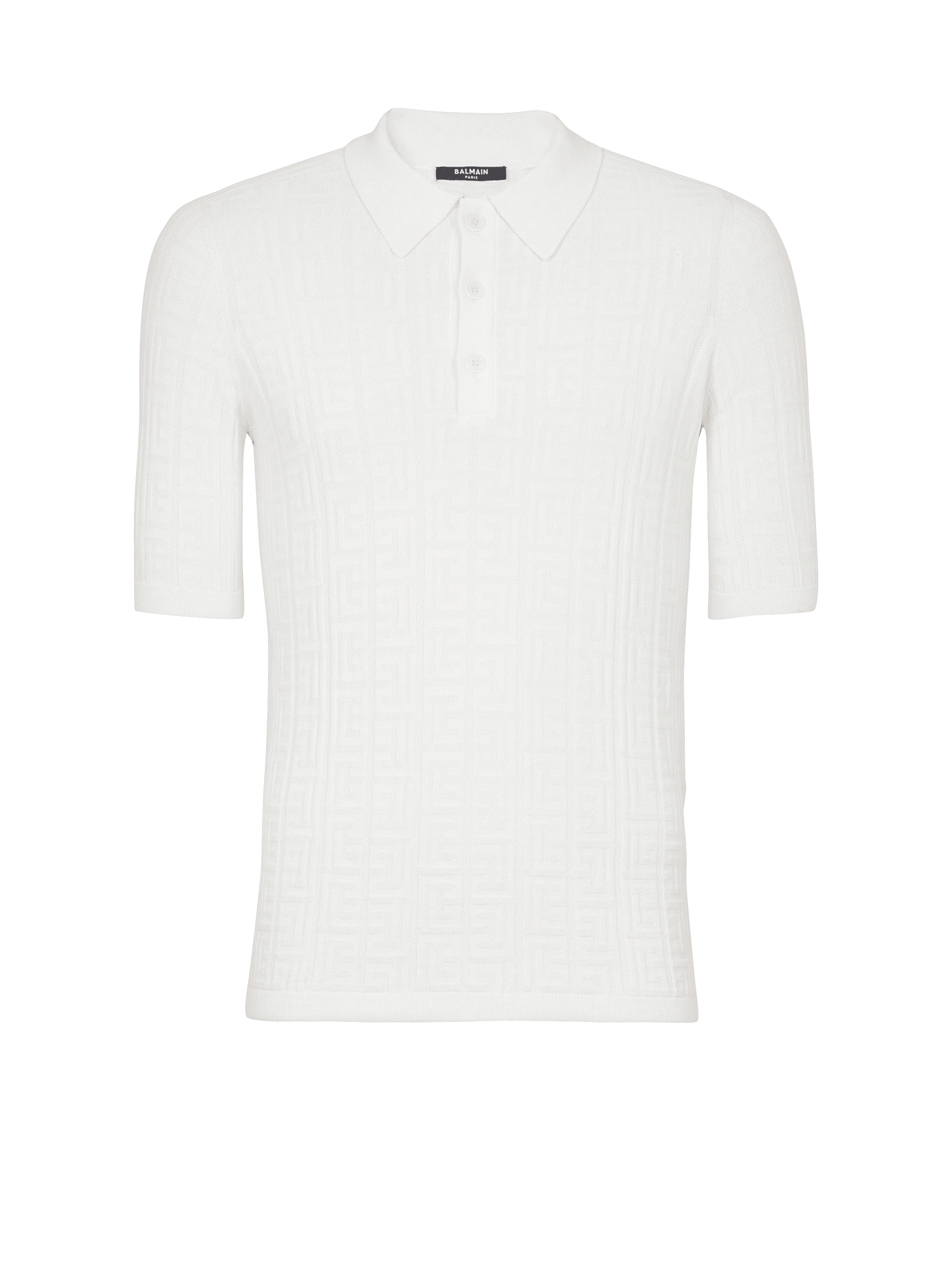 Monogram knit polo shirt