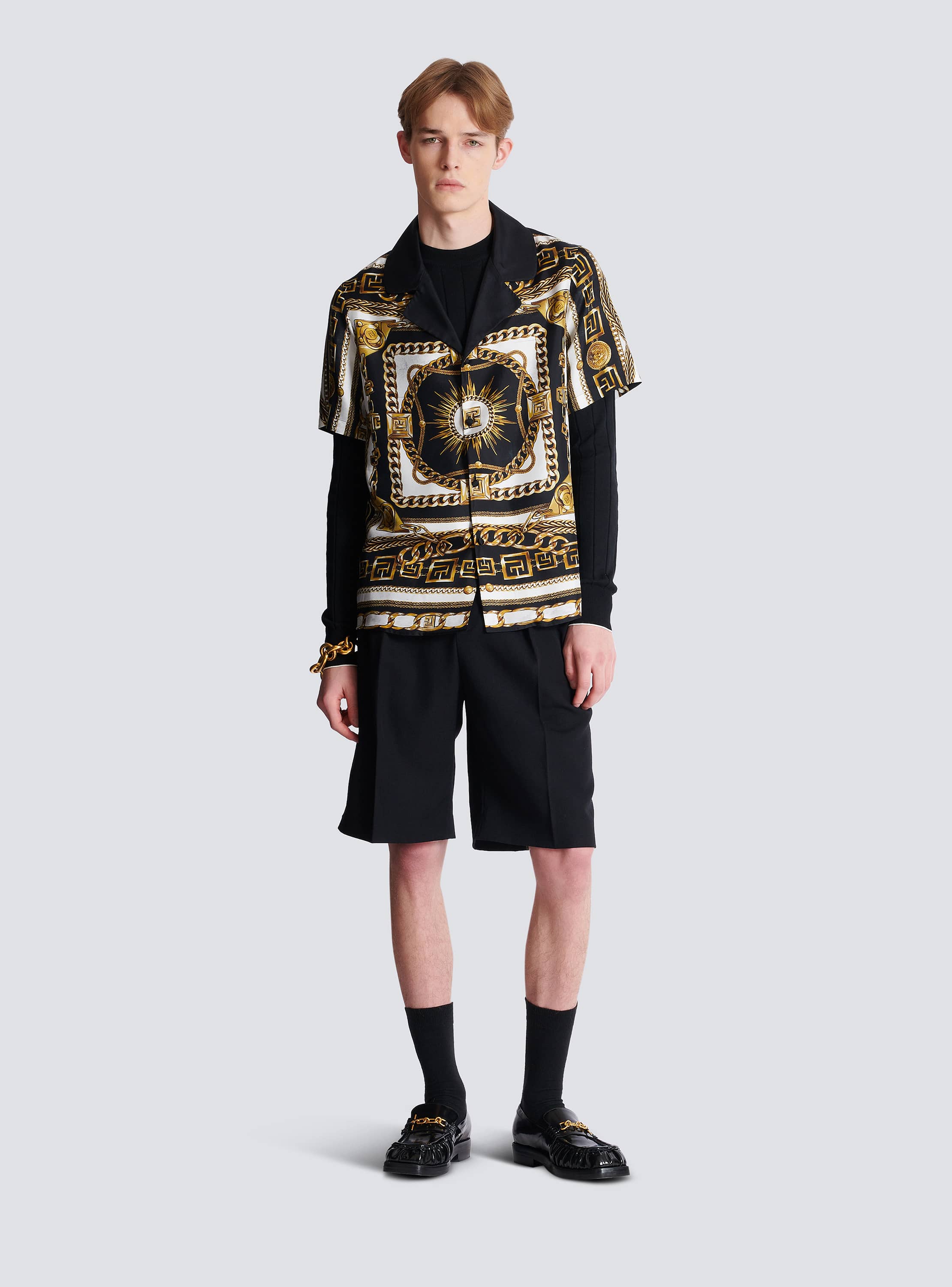 「BALMAIN」コットン混ツイード ブレザー チェック柄 Balmain チェック ツイードジャケット | ブルー | FARFETCH JP