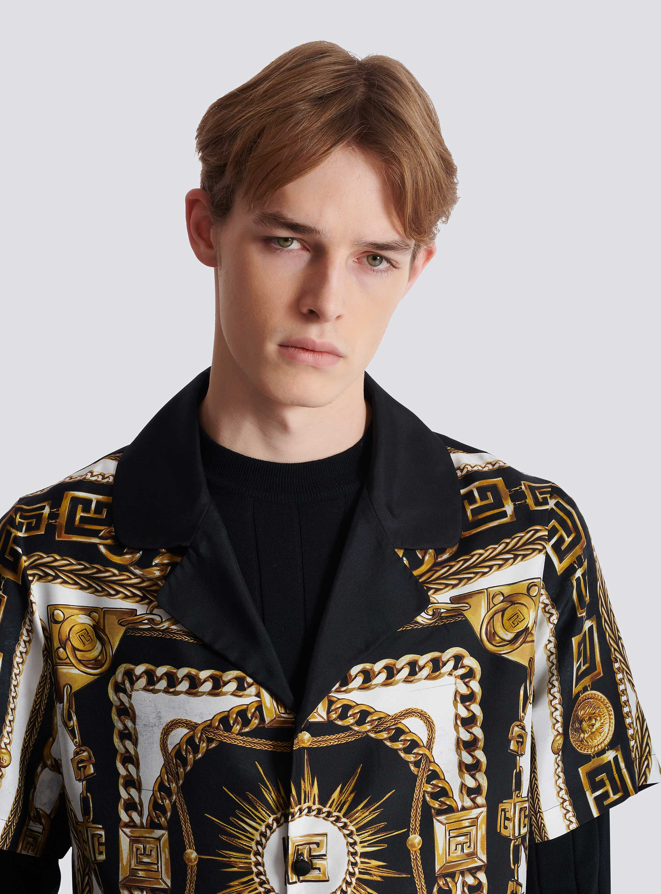 Printed pyjama shirt with Foulard Chaînes pattern