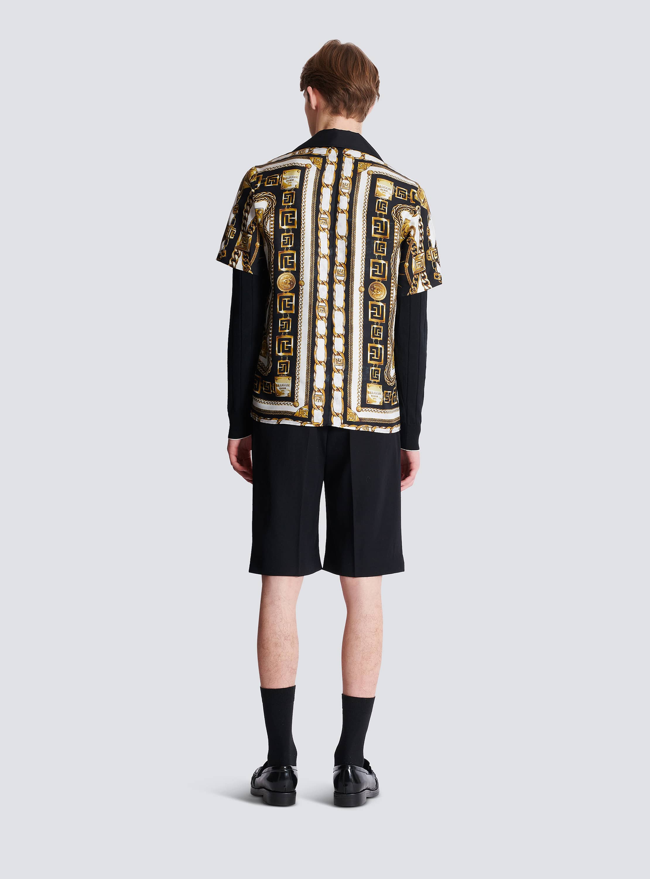 Printed pyjama shirt with Foulard Chaînes pattern - Men