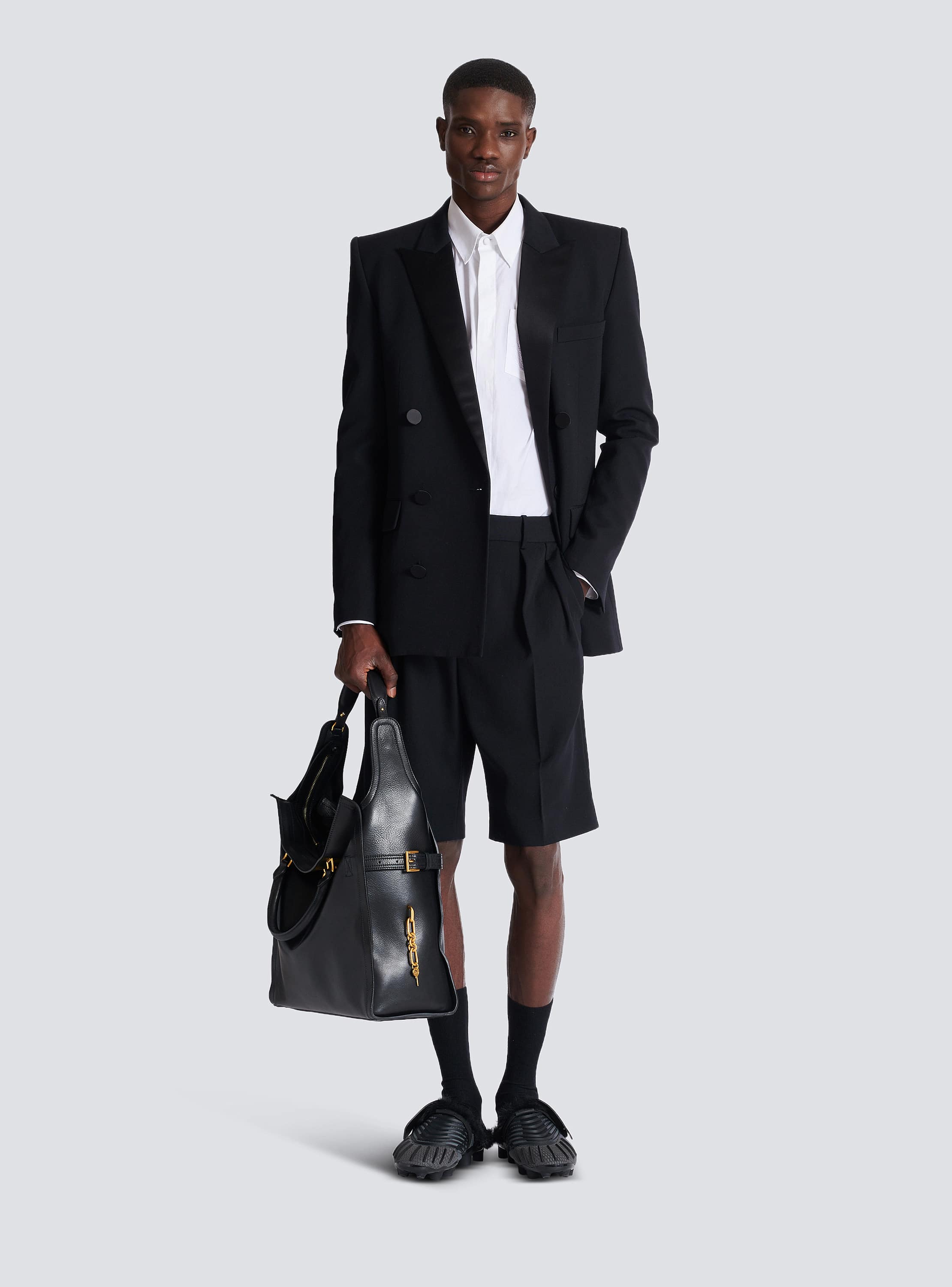 ポプリン製 Balmain Écusson刺しゅう入り シャツ