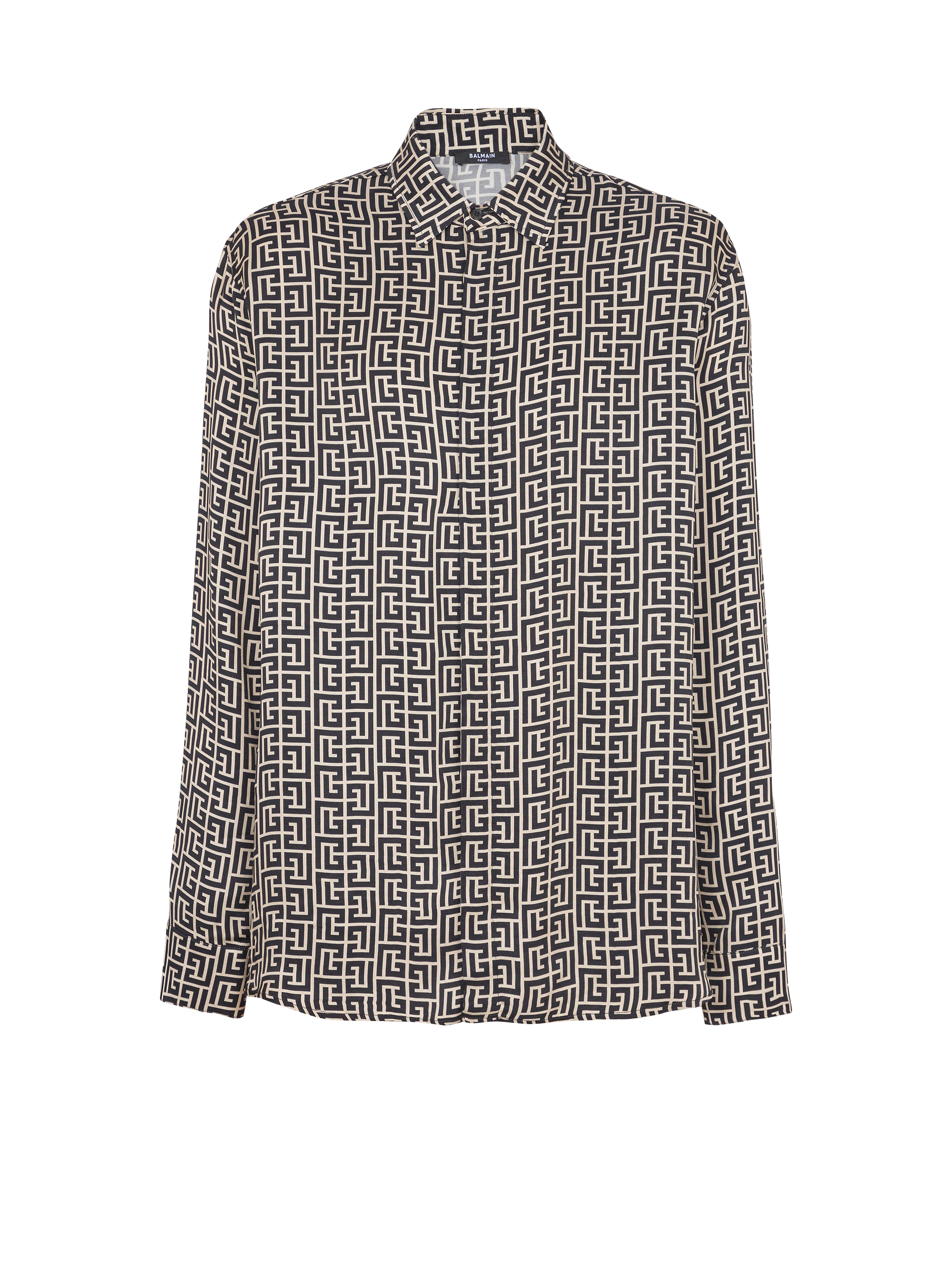 Monogrammed flowing shirt