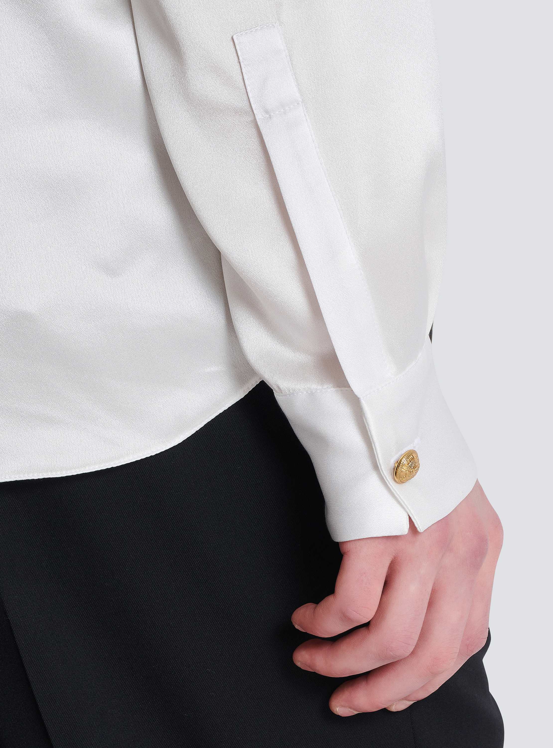 Crossed Fluid Silk Shirt