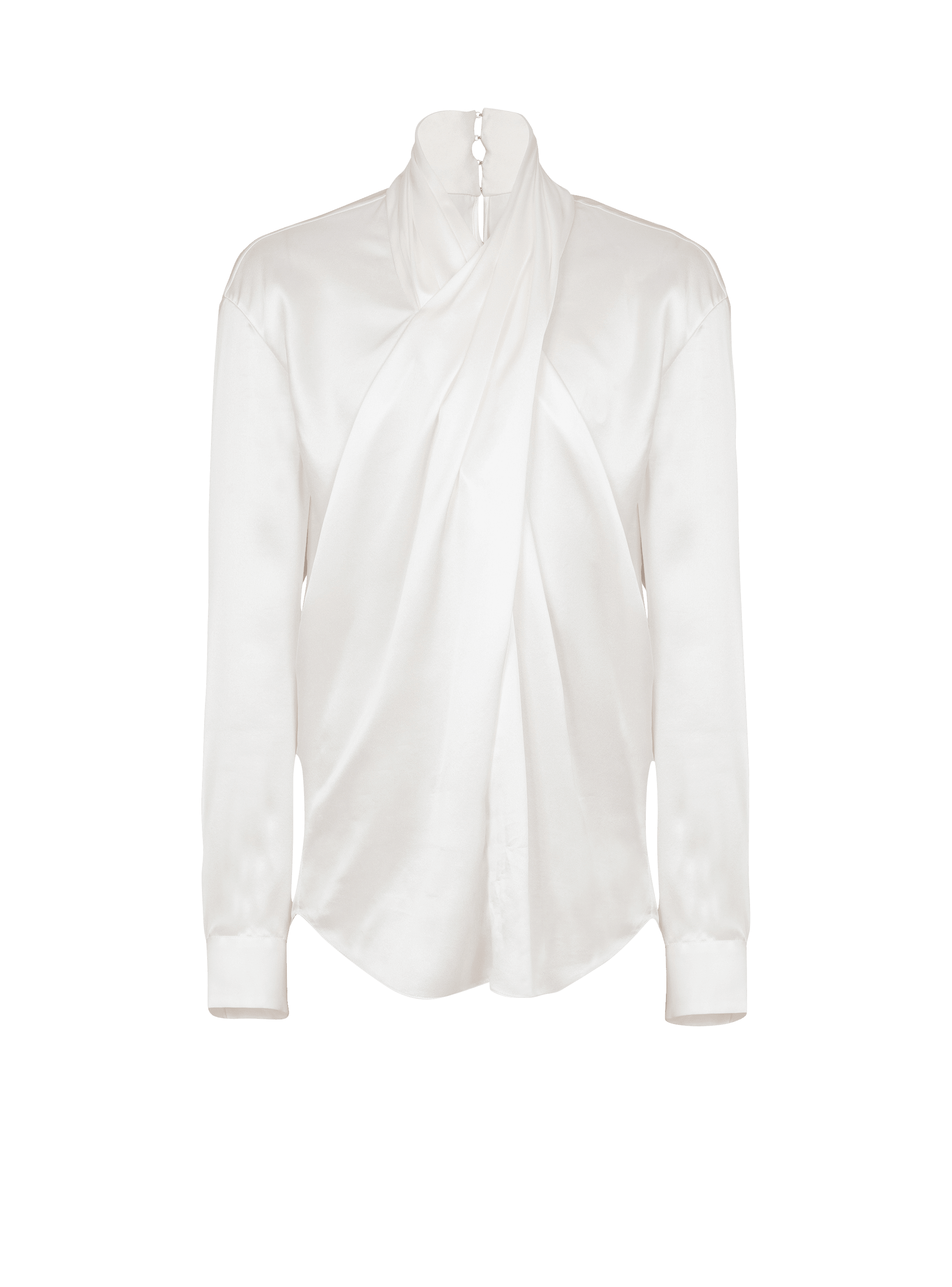 Crossed Fluid Silk Shirt