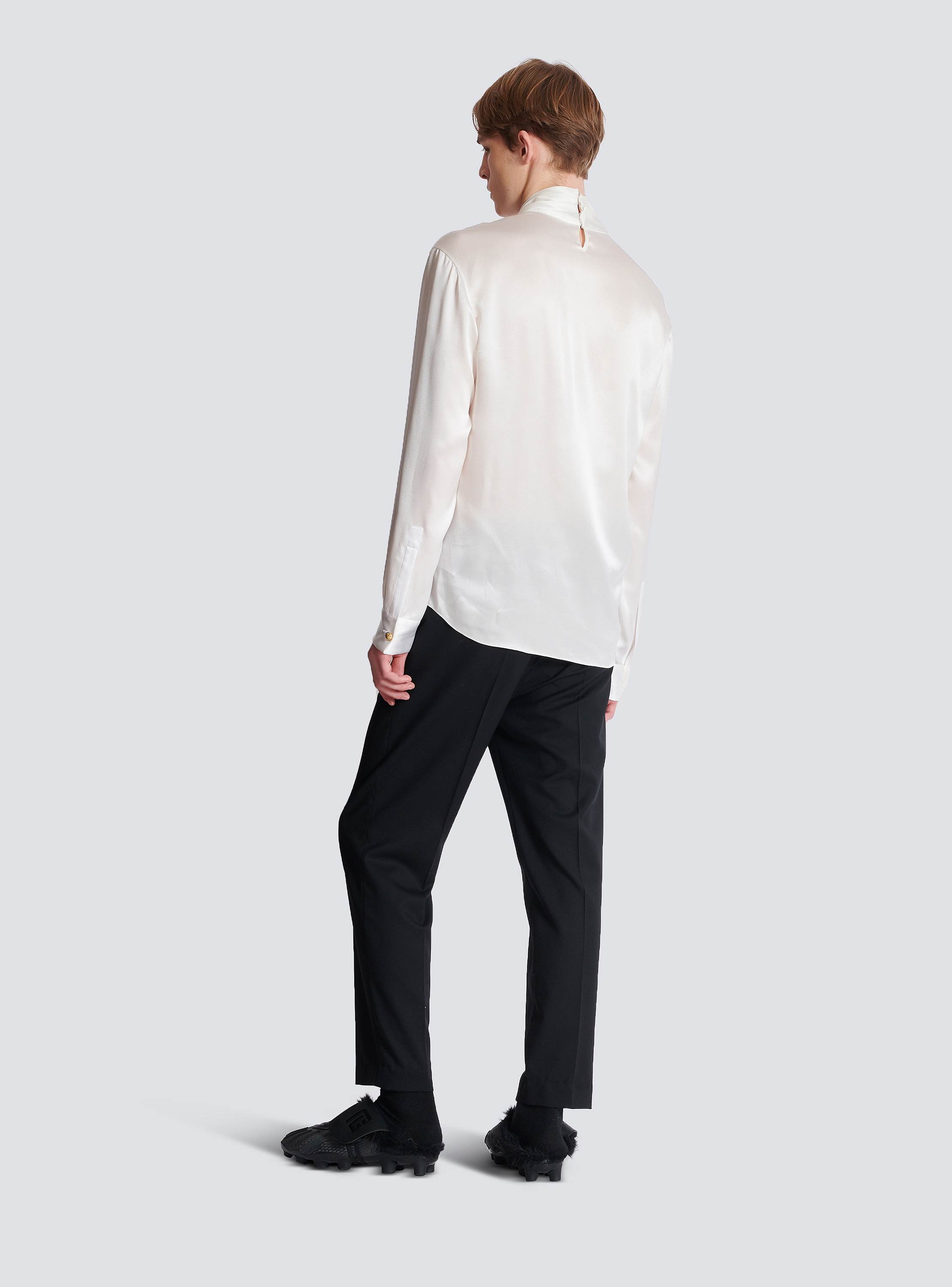Crossed Fluid Silk Shirt