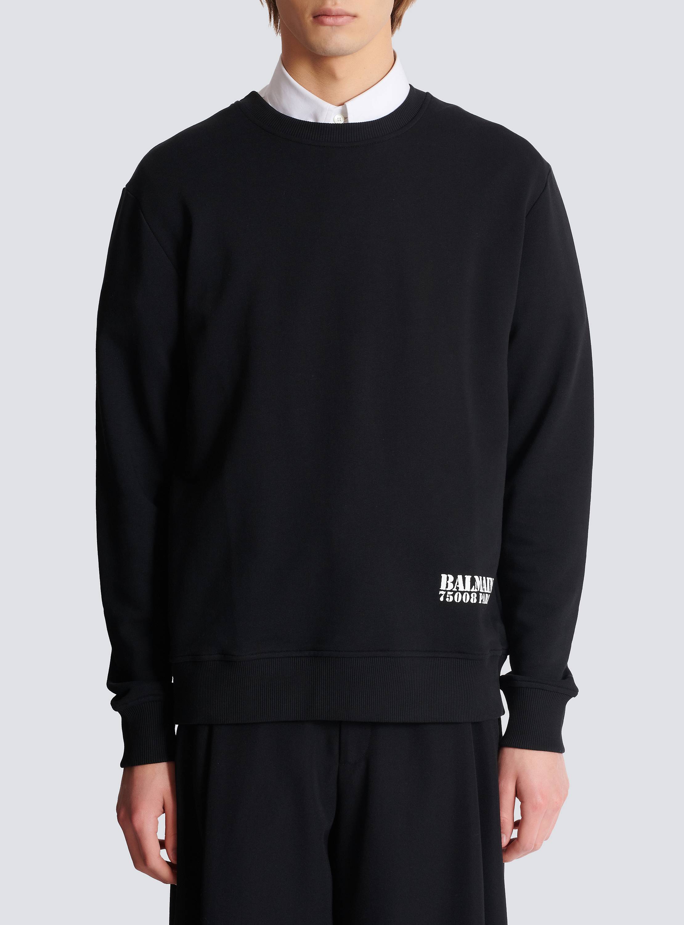 Small Balmain Stamp printed sweatshirt
