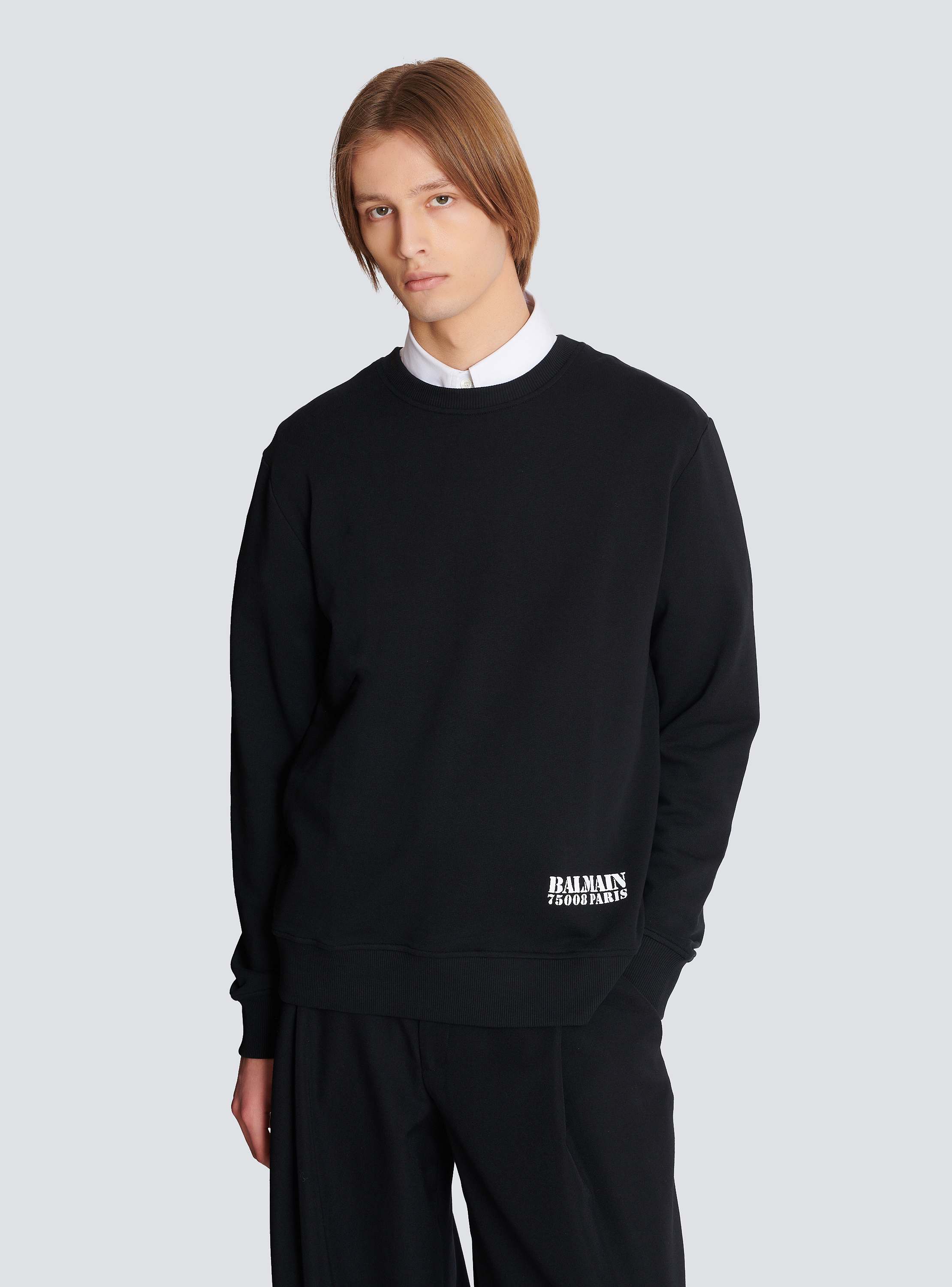 Small Balmain Stamp printed sweatshirt