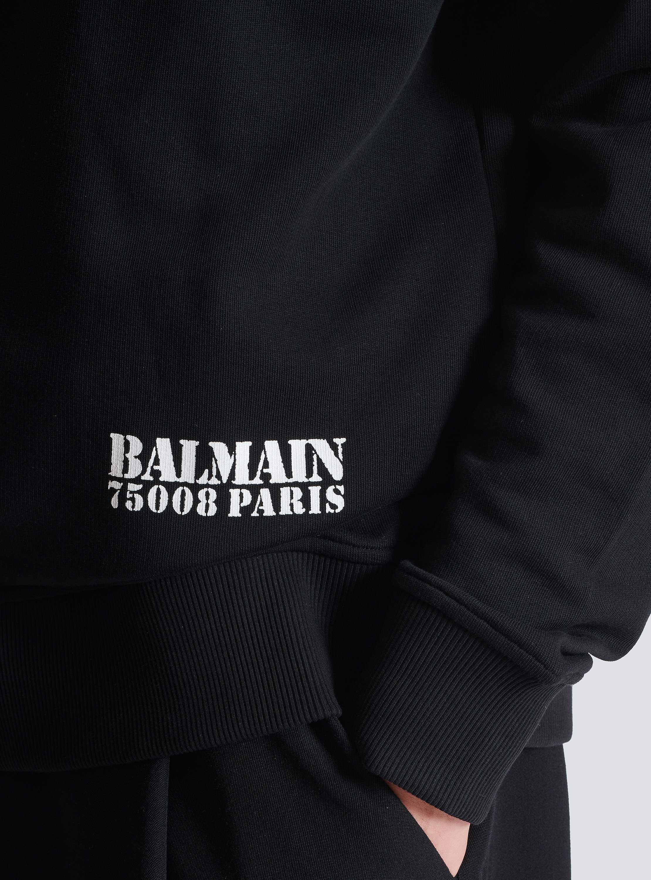 BALMAIN☆Small Balmain Stampプリント スウェットシャツ Small Balmain Stamp printed sweatshirt black - Men | BALMAIN