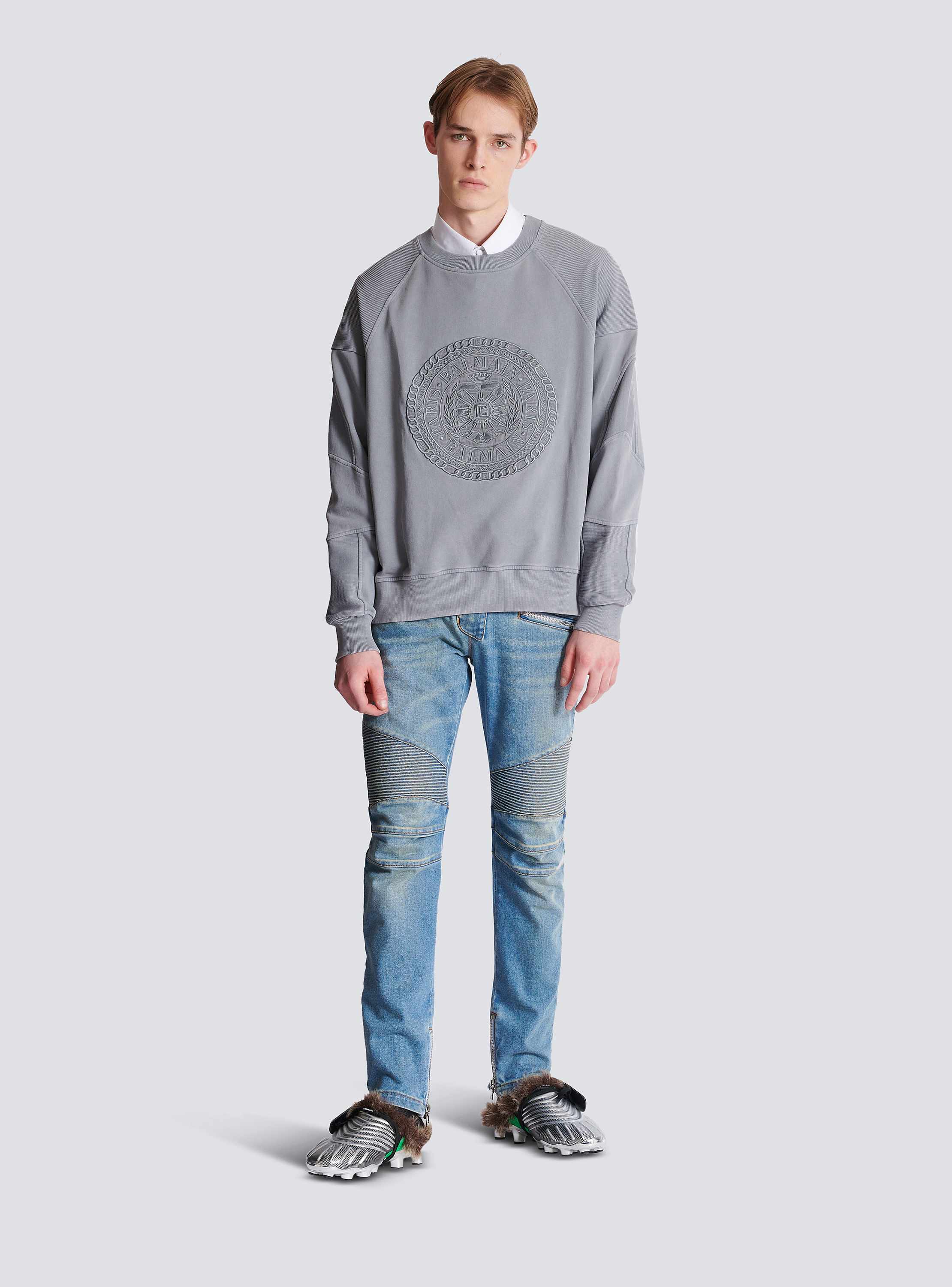Embroidered Balmain Médaille sweatshirt
