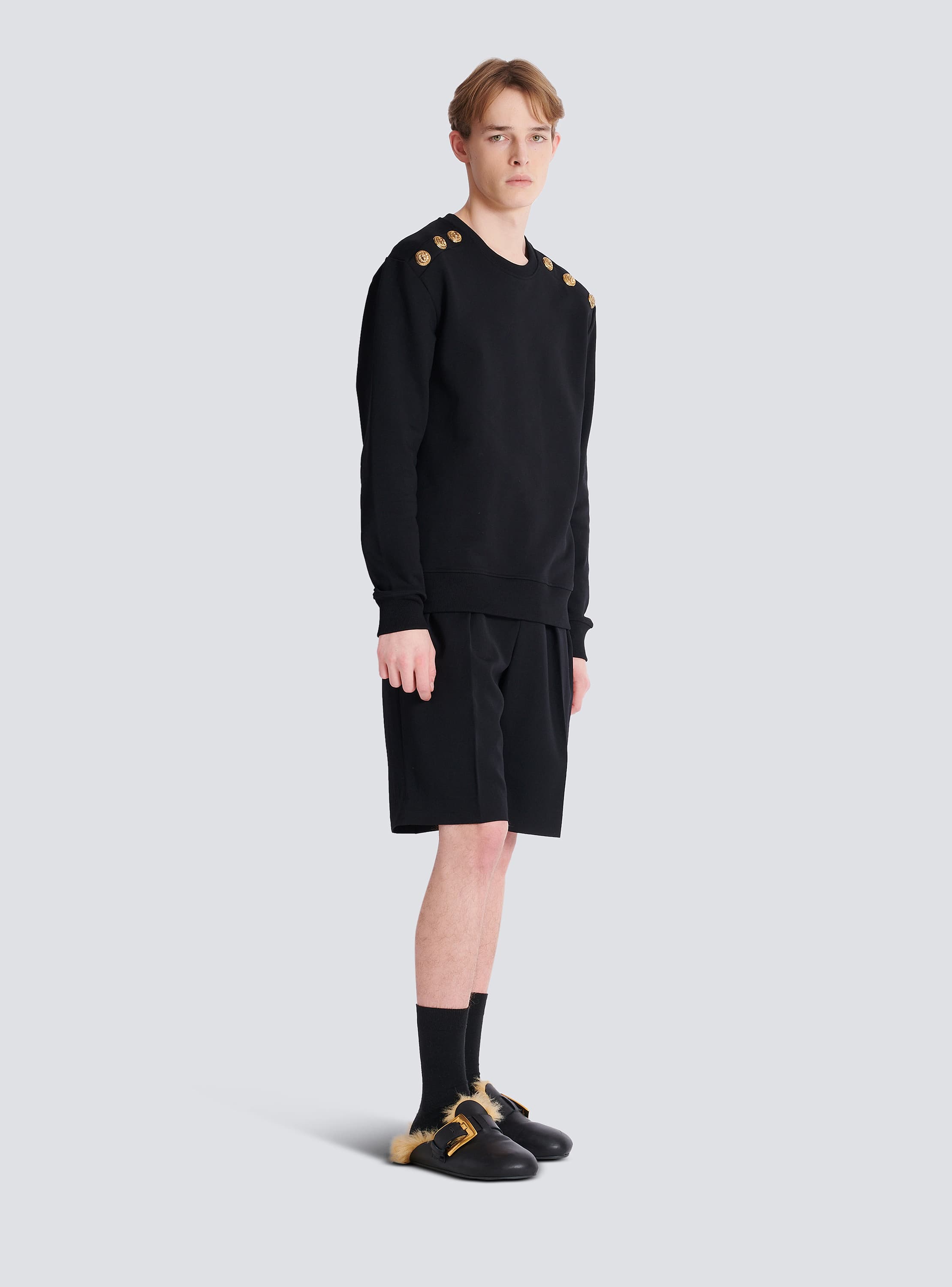 Sweater with Chain Lion buttons