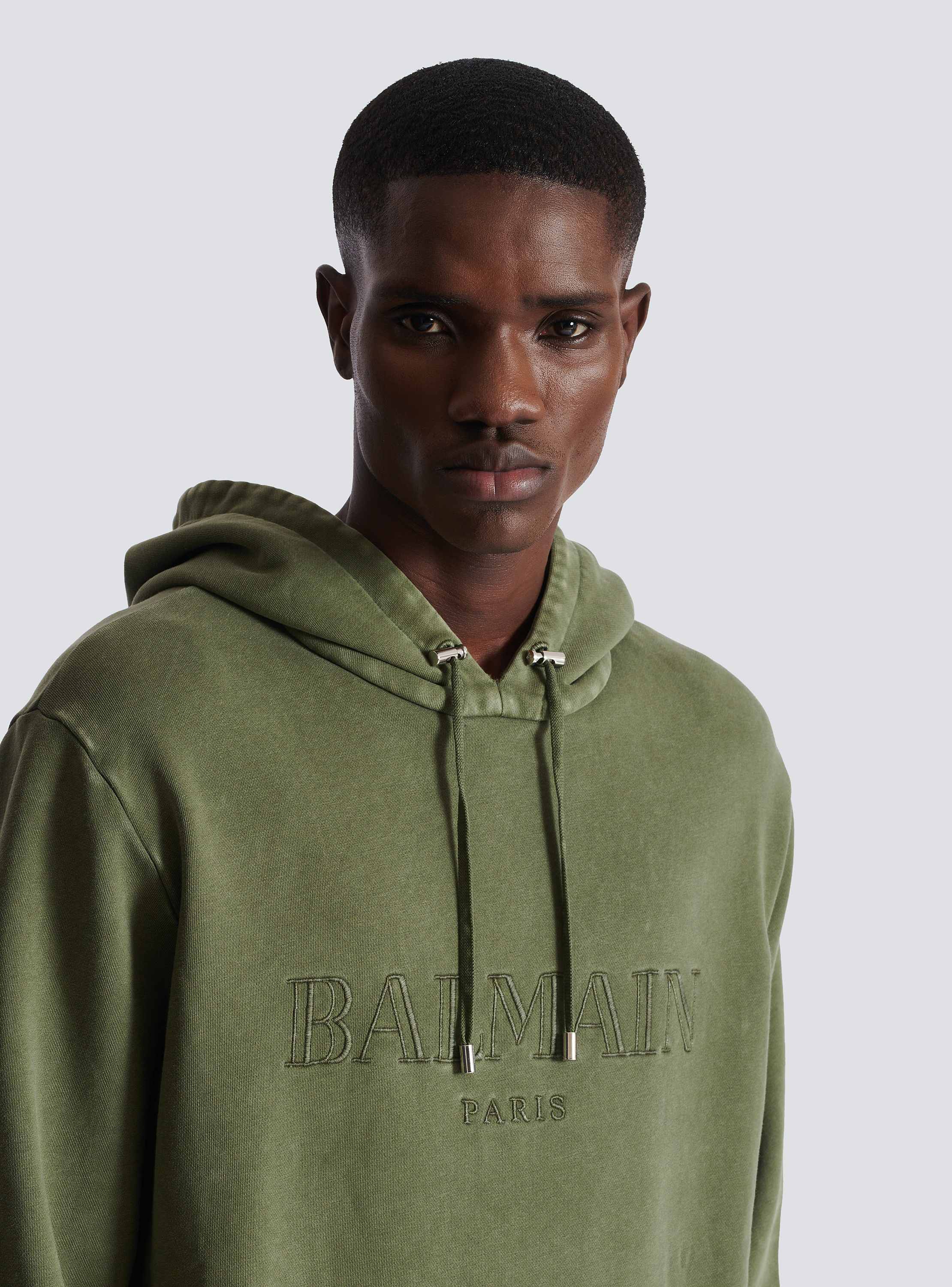 Balmain ネイビー Vintage Balmain Embroidered フーディ Vintage Balmain embroidered hoodie navy navy - Men | BALMAIN