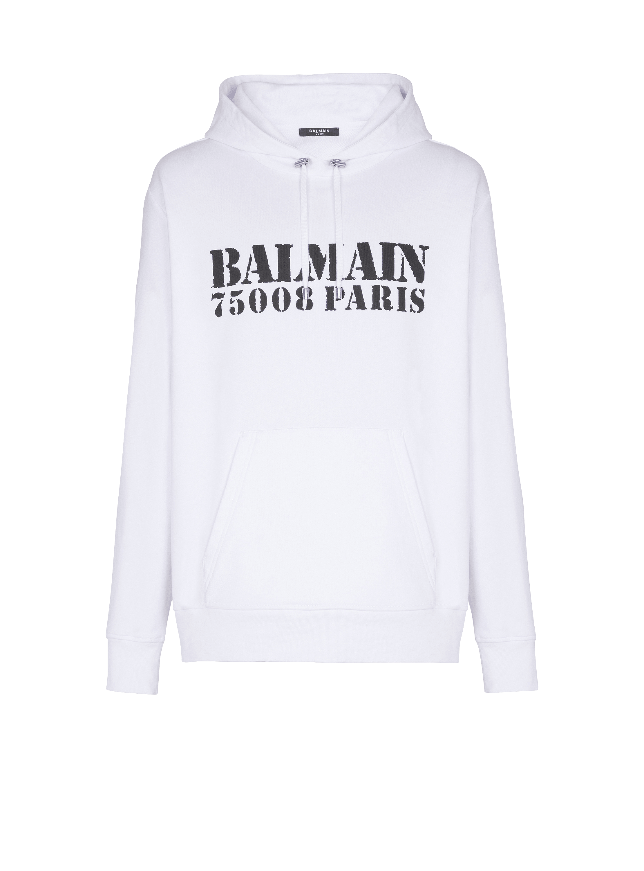 Kapuzenpullover mit Balmain Stamp-Print