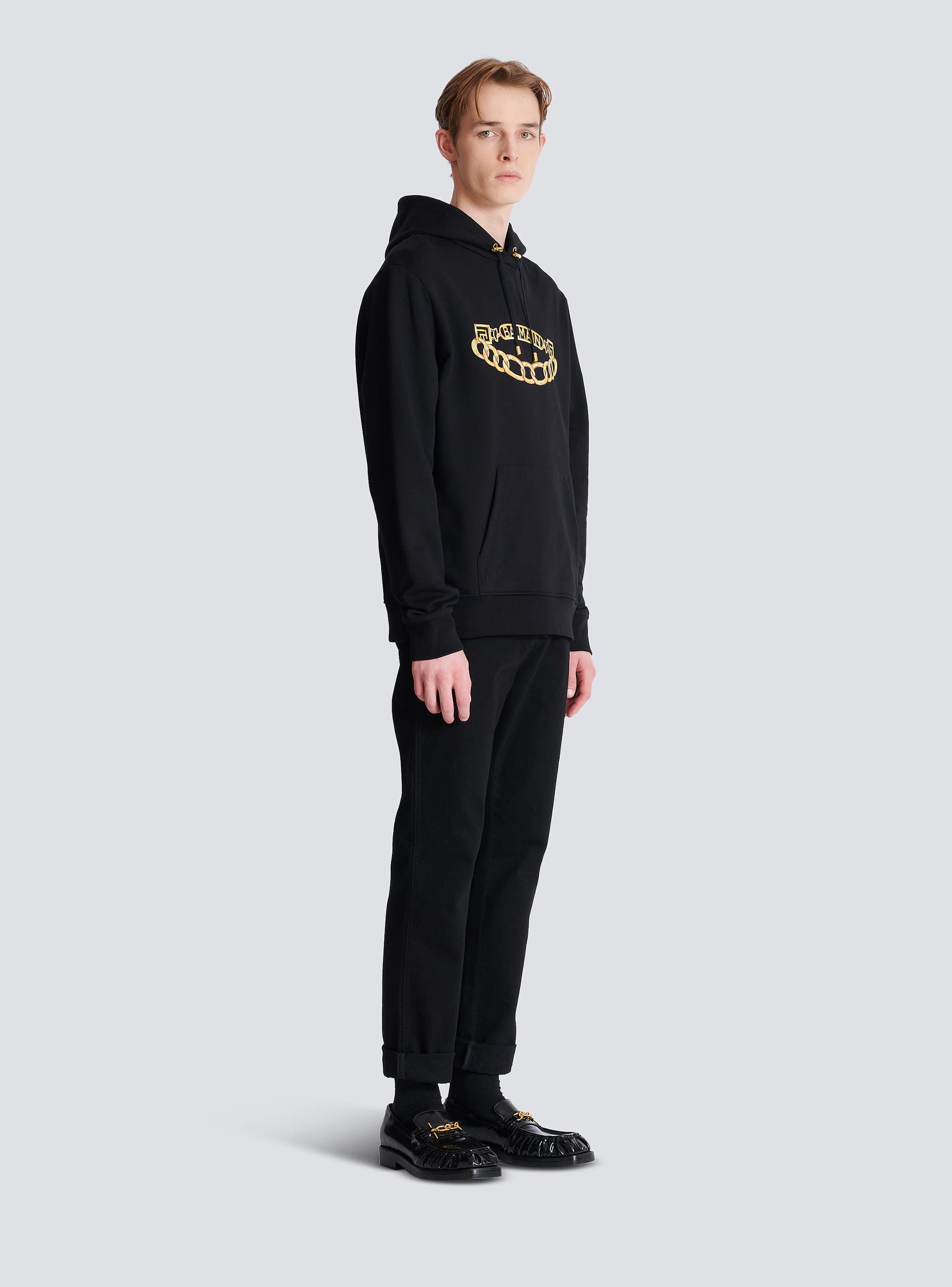 Balmain Chain Logo Hoodie