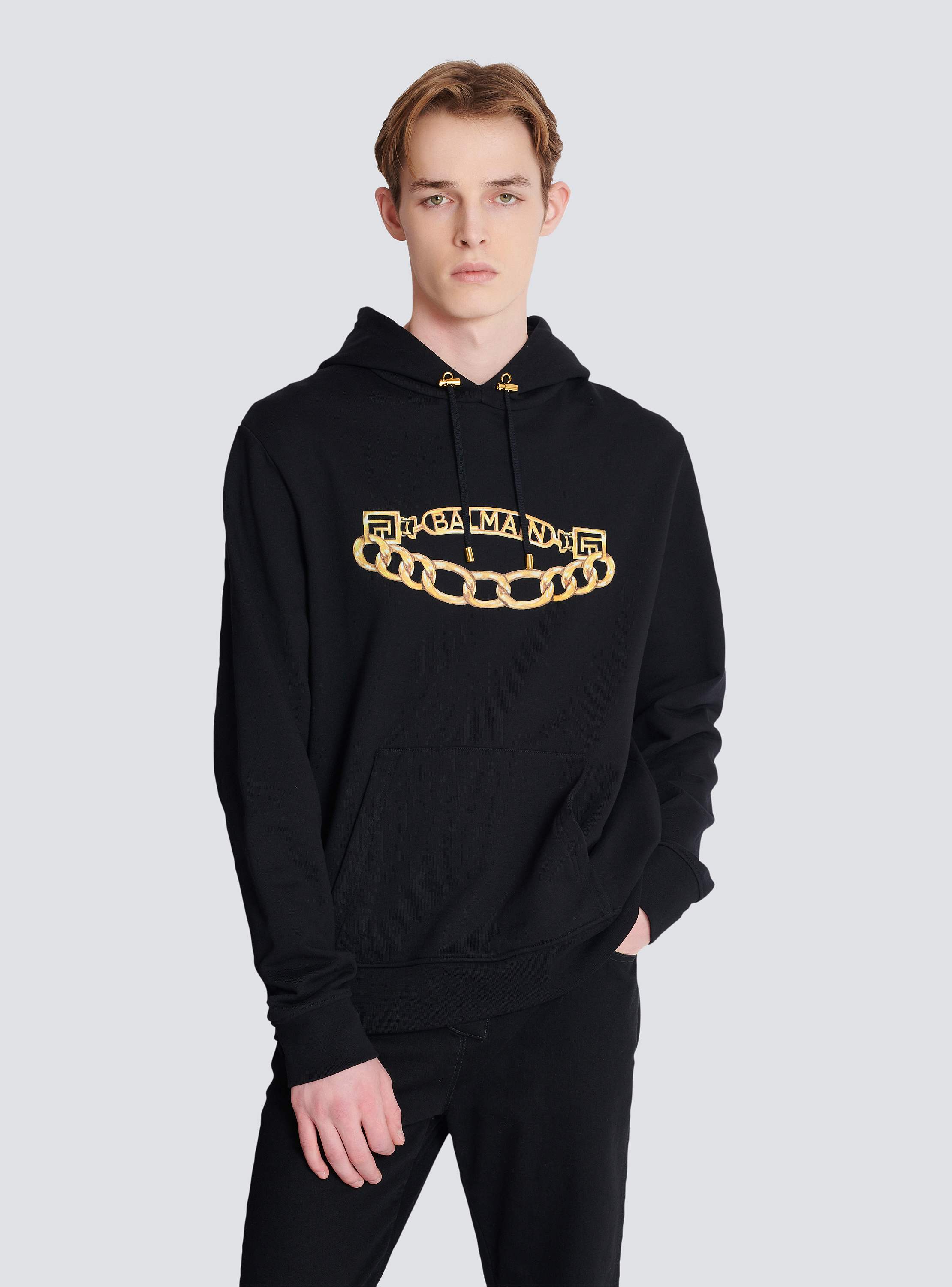 Balmain Chain Logo Hoodie