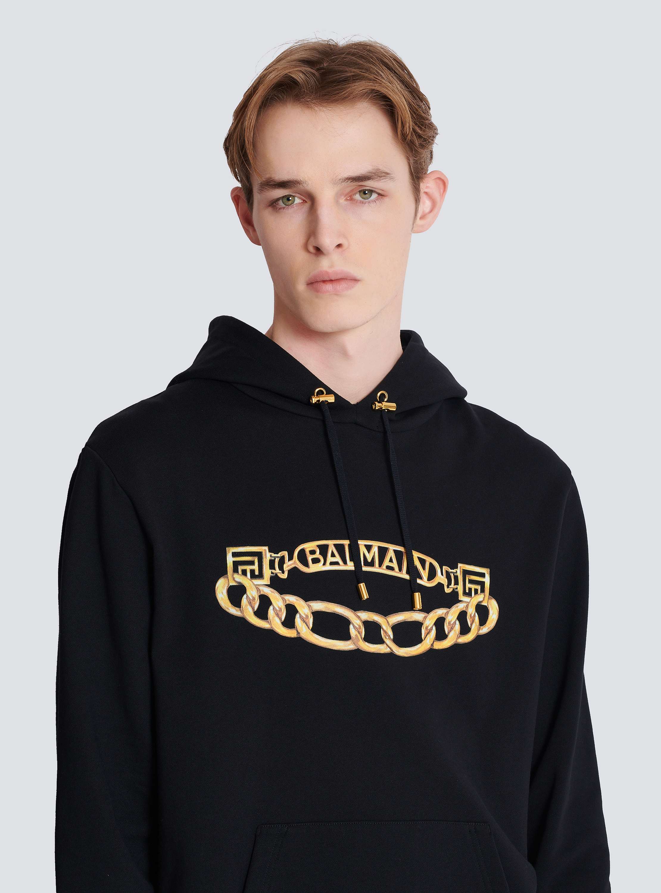 Balmain Chain Logo Hoodie