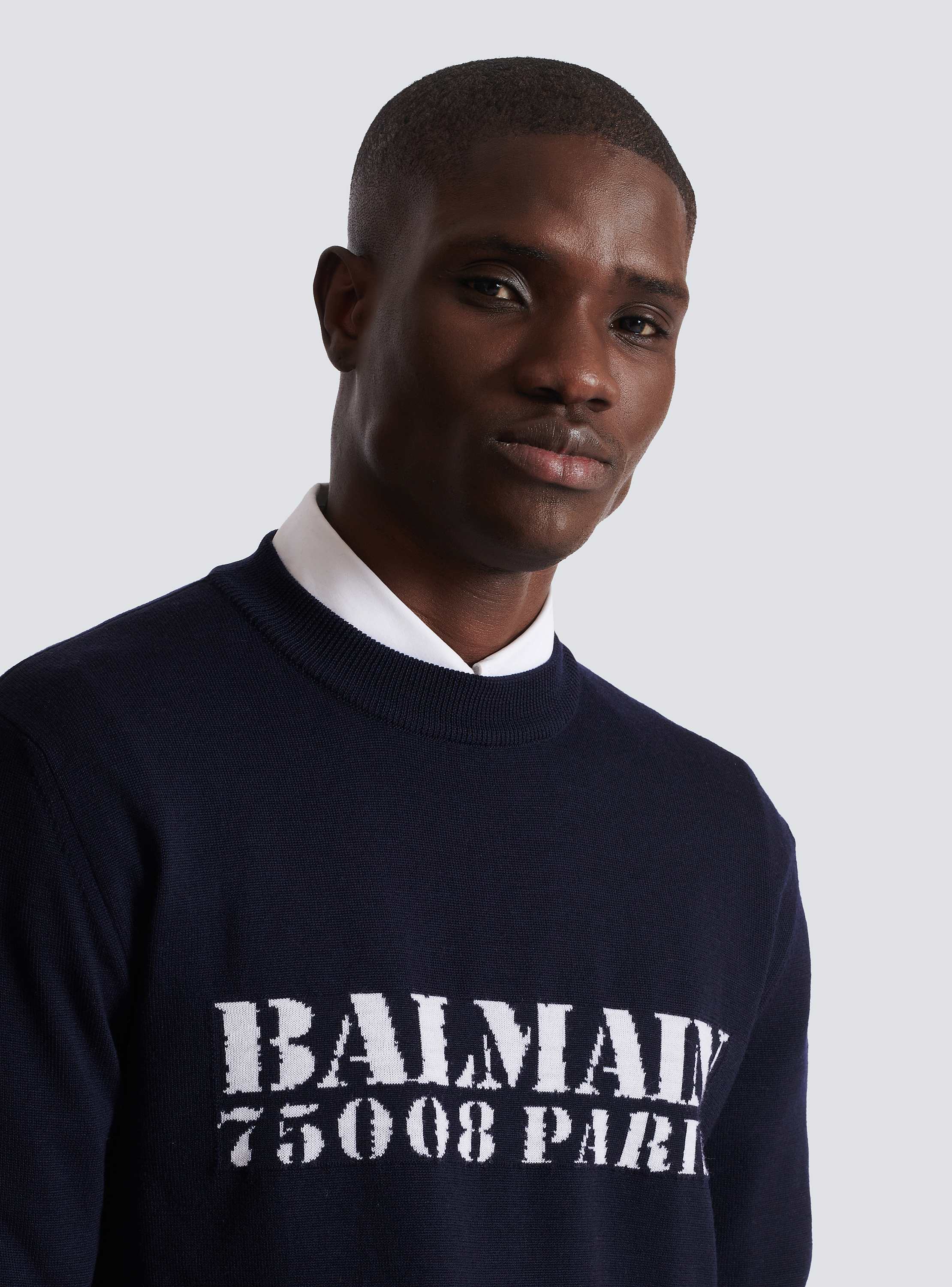 Balmain Stamp 美利奴羊毛针织衫- Men | BALMAIN