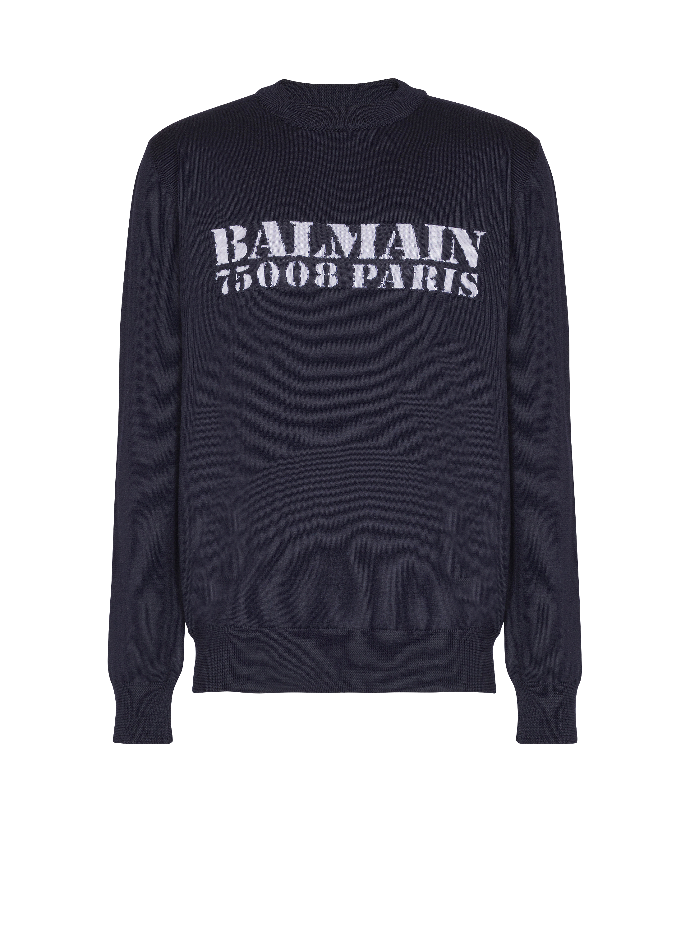 Balmain Stamp merino wool jumper