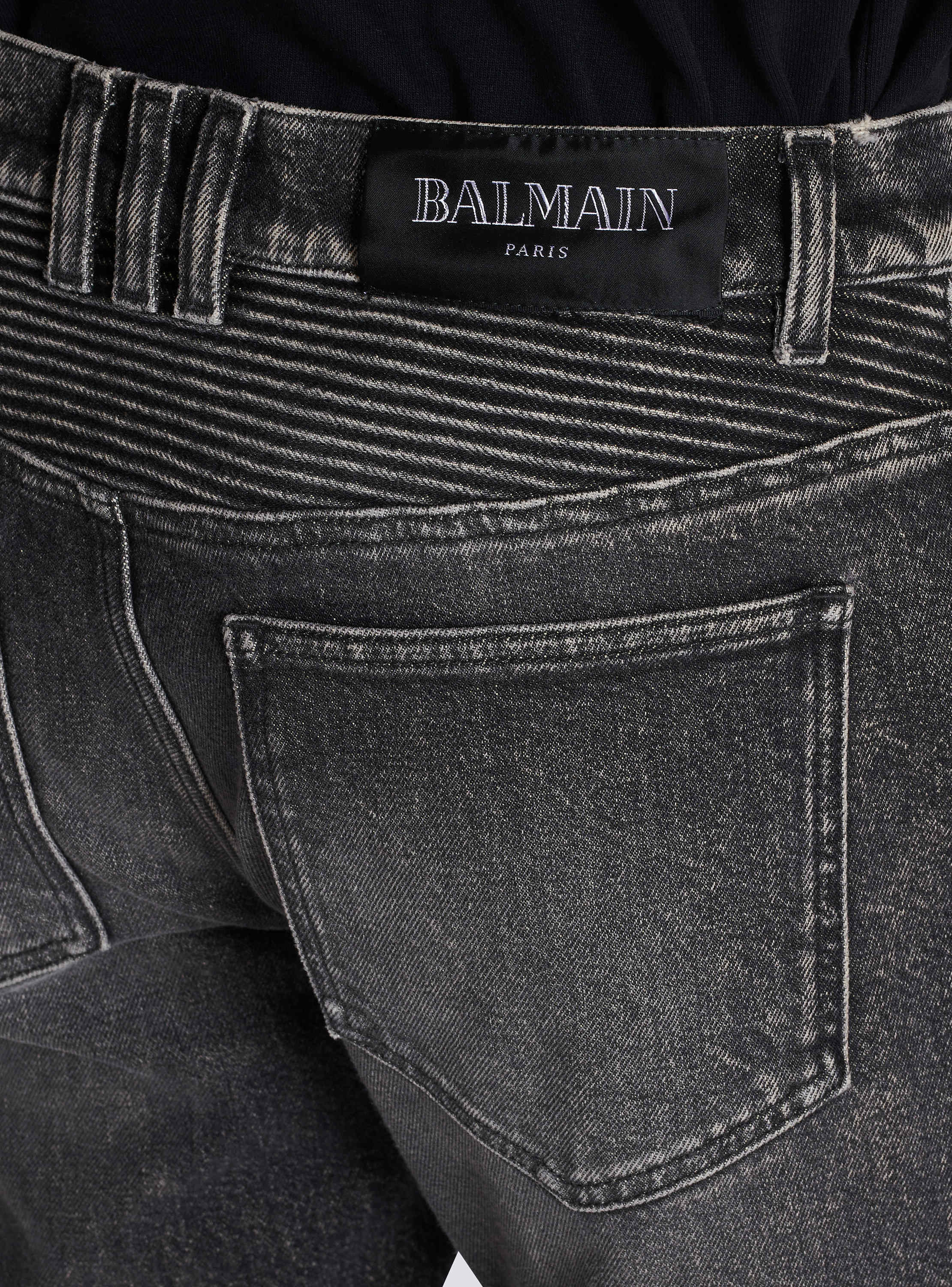Slim-fit biker trousers in denim