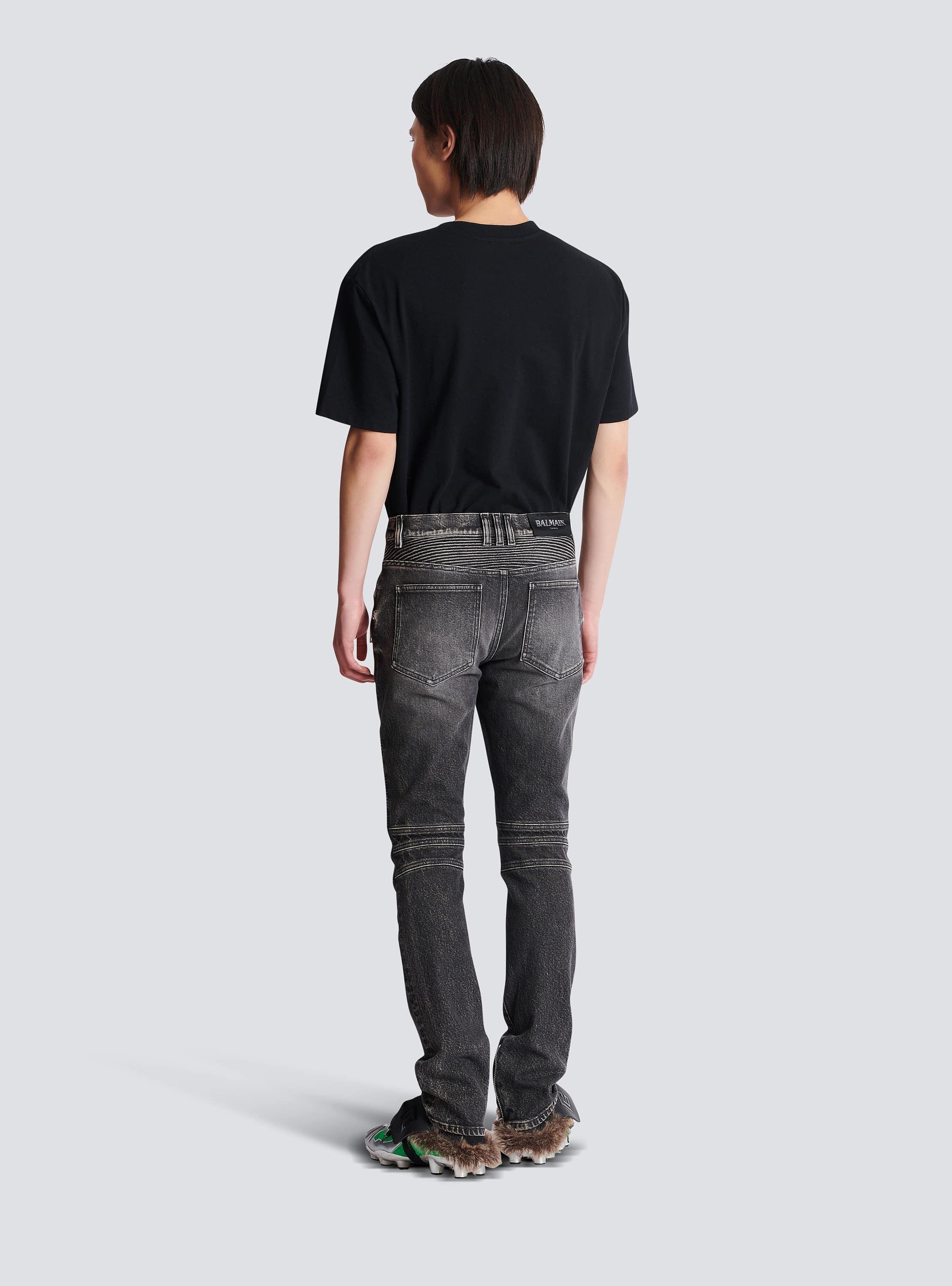 デニム製 スリム バイカージーンズ - Men | BALMAIN