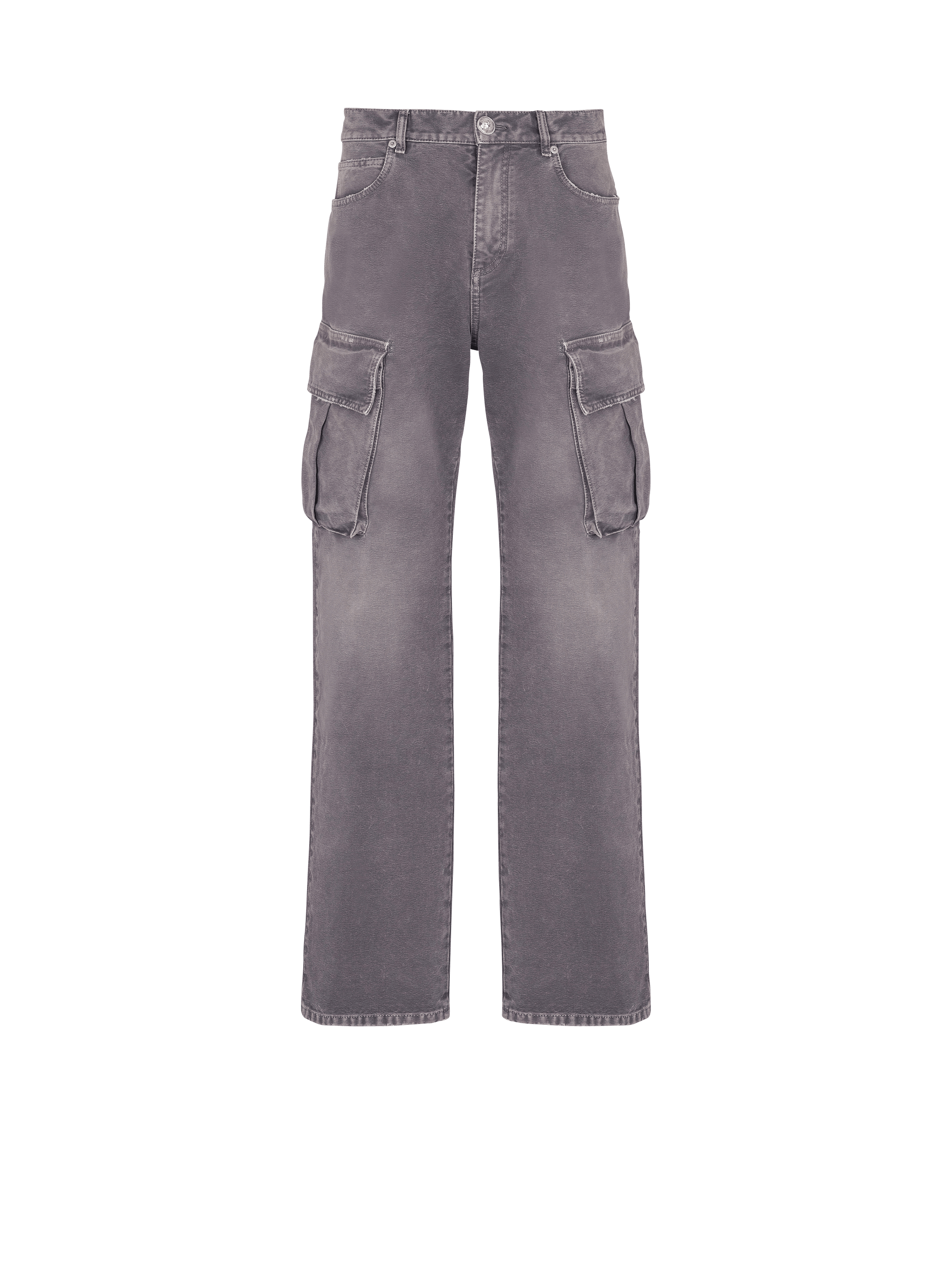 Denim loose-fit cargo jeans 