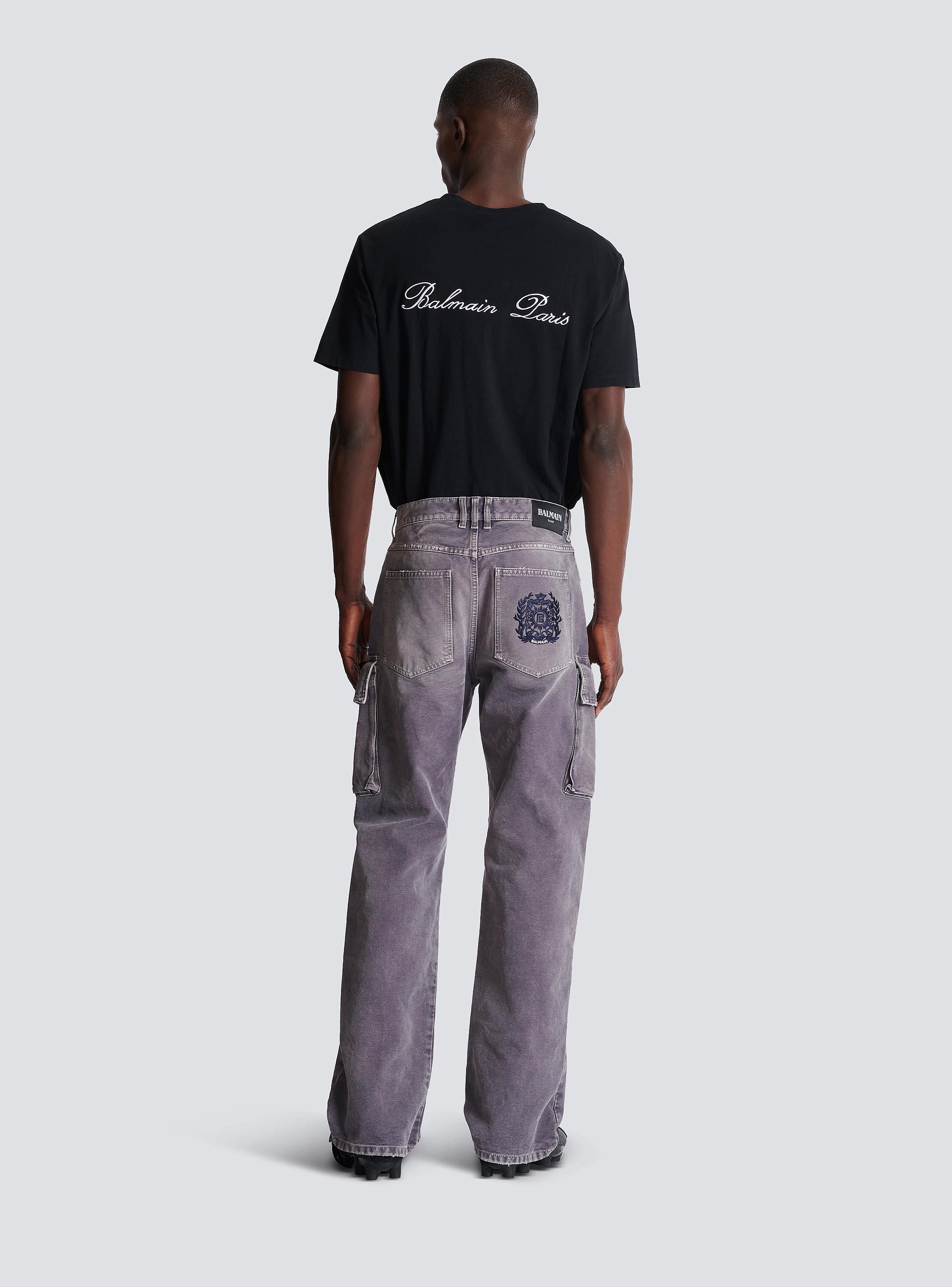 Denim loose-fit cargo jeans 