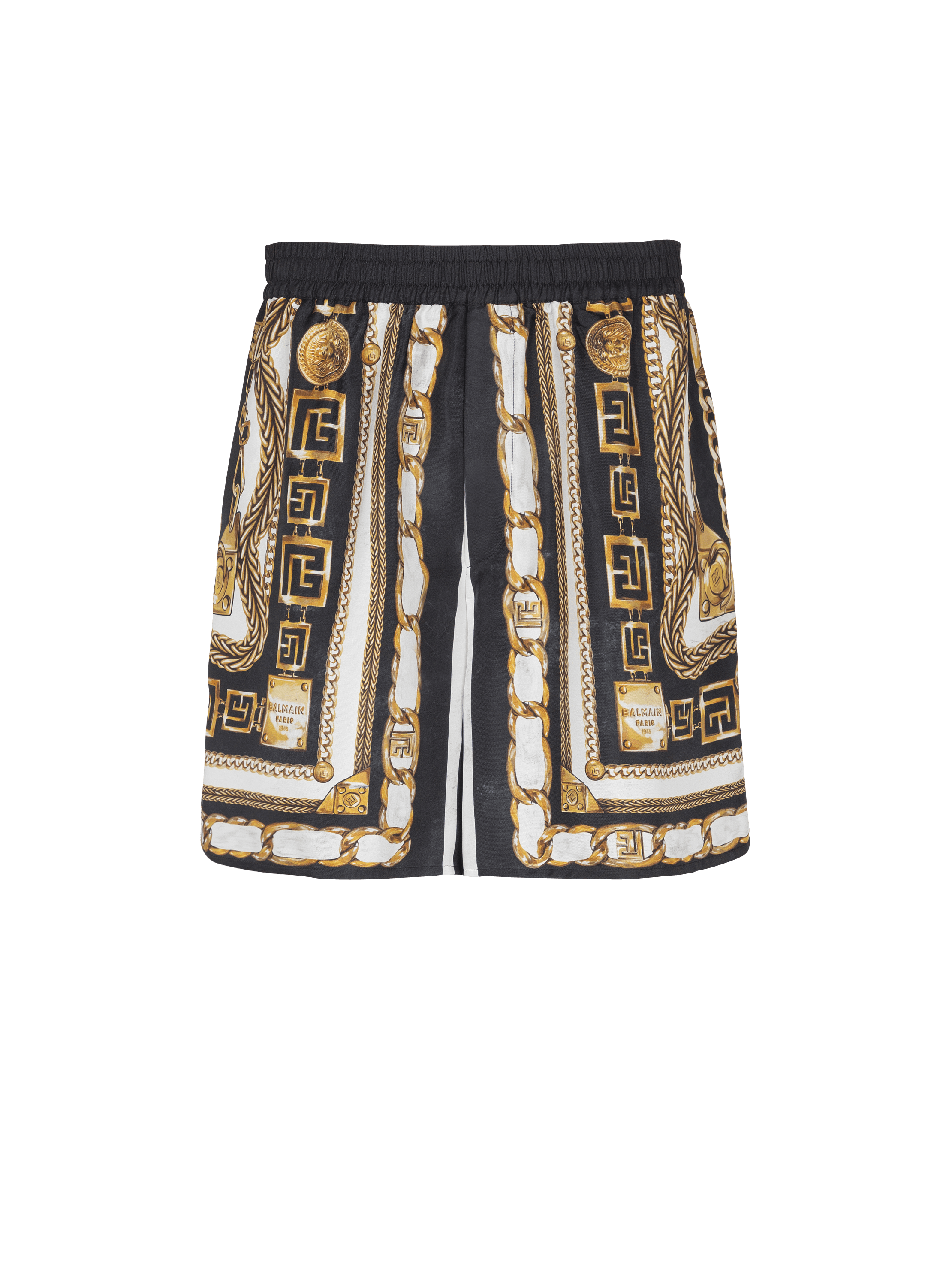 Slinky printed shorts with Foulard Cha&icirc;nes pattern