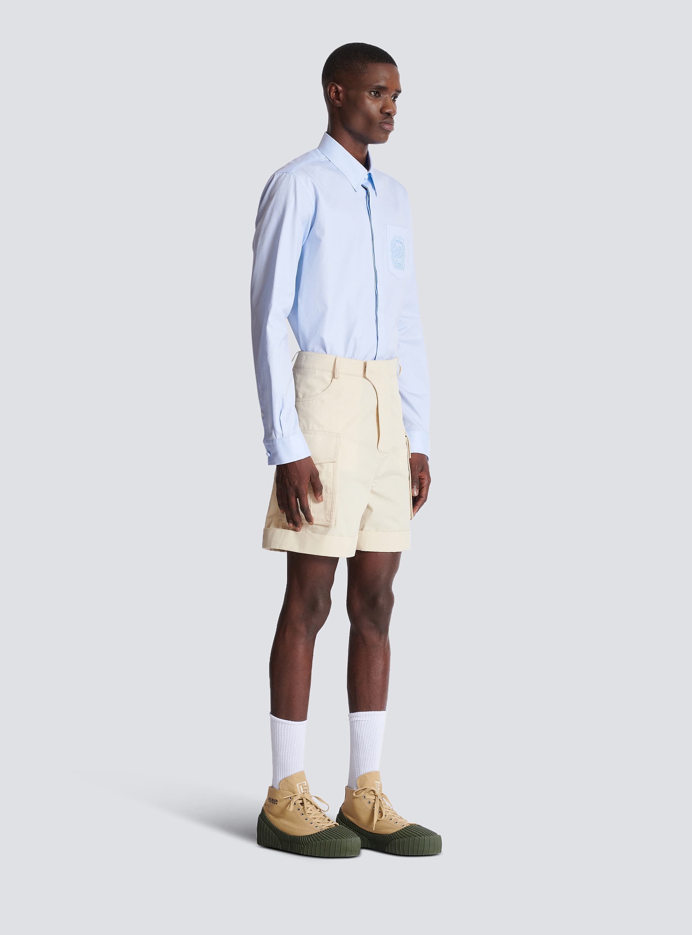 Cotton cargo Bermuda shorts