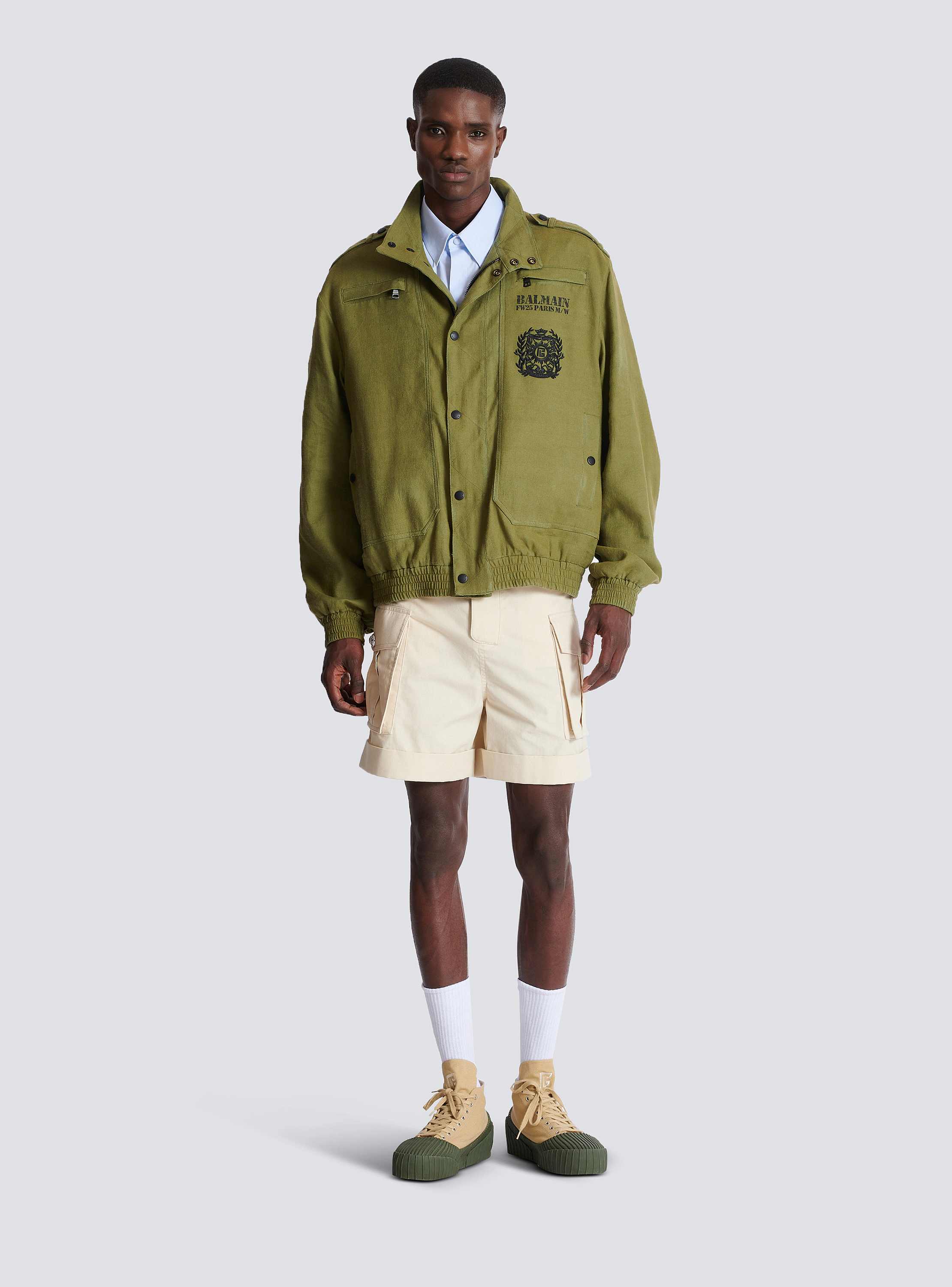 Cotton cargo Bermuda shorts