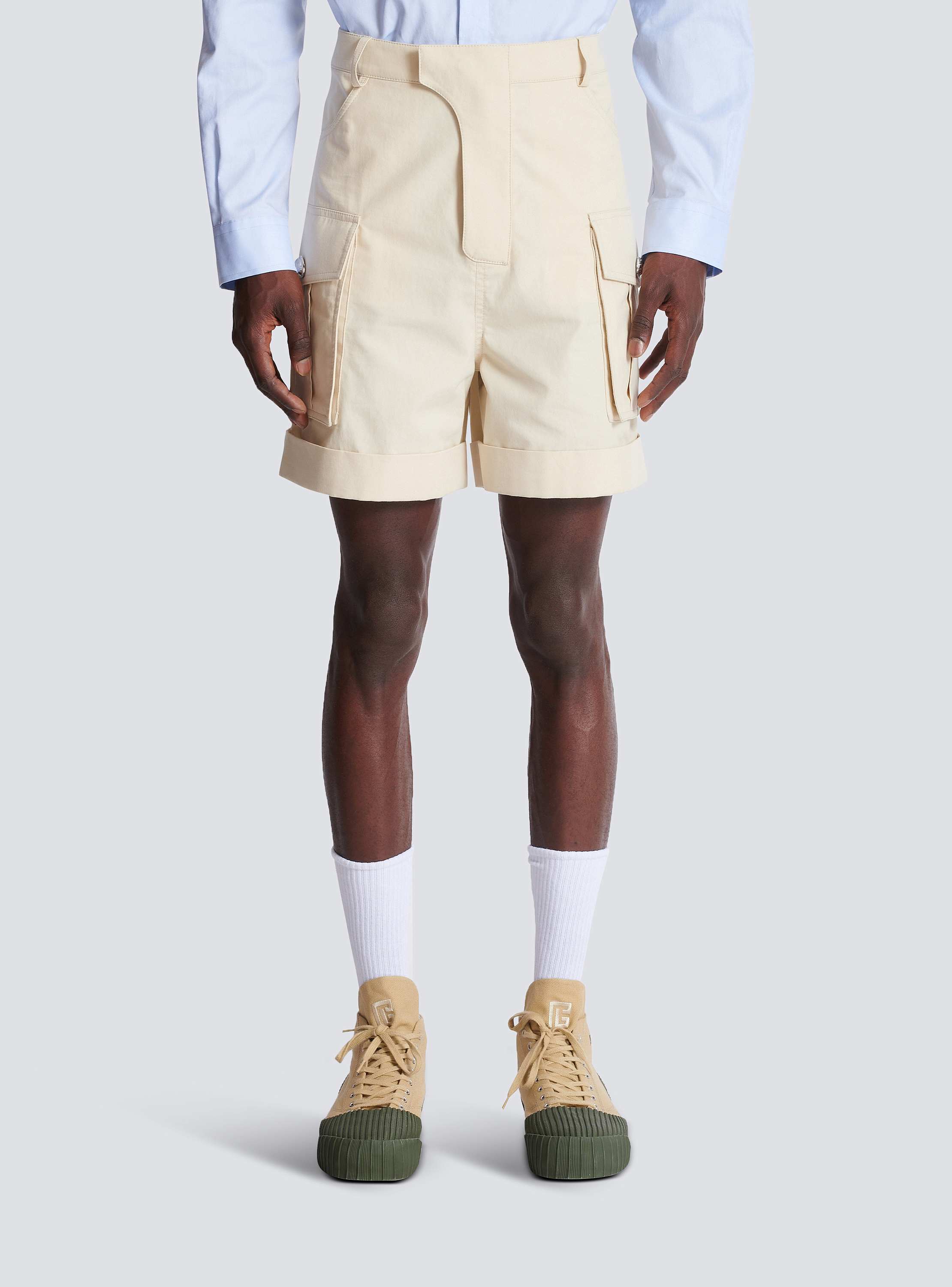 Cotton cargo Bermuda shorts