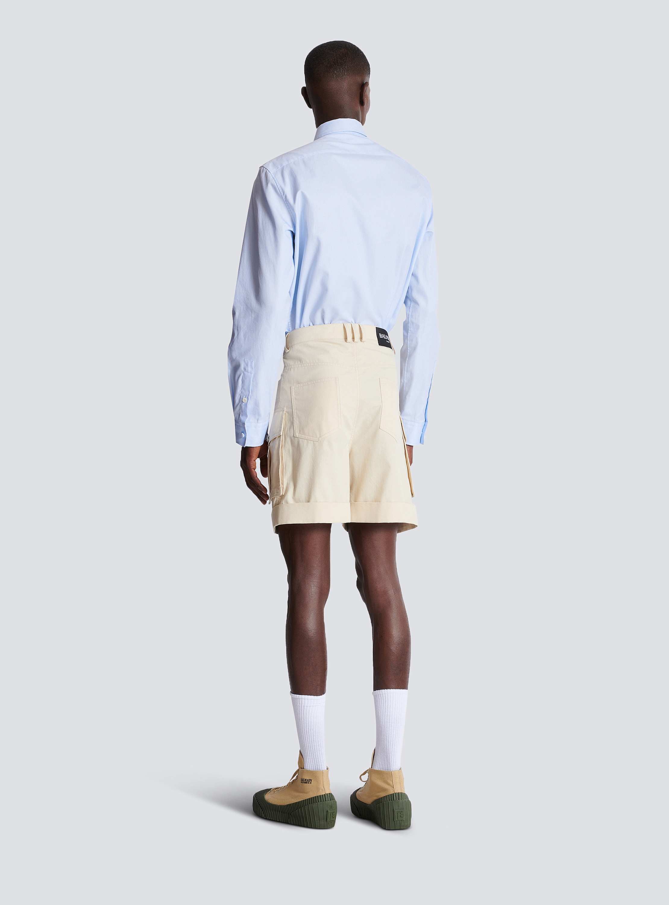 Cotton cargo Bermuda shorts