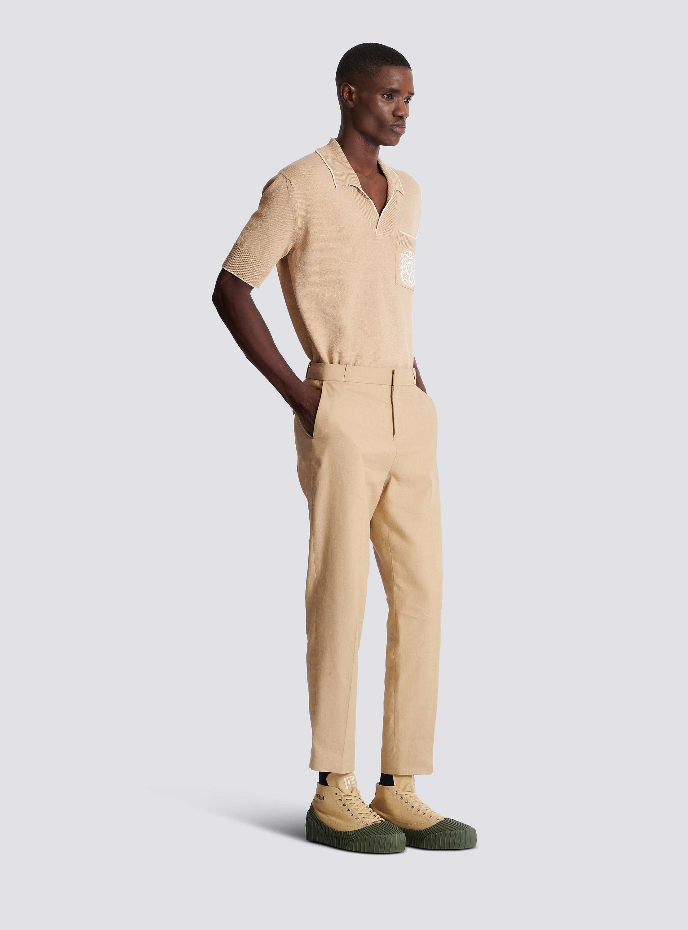 FINX COTTON/RAMIE PAINTER PANTS｜OATMEAL – Cornier