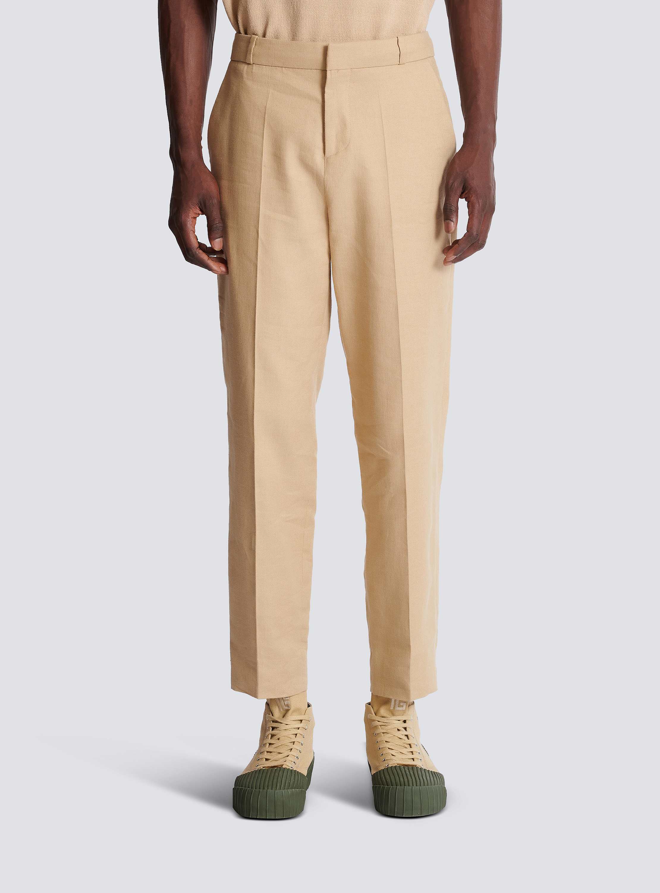 【関税&送料込】Balmain Trousers Straight-leg tailored canvas trousers - Men | BALMAIN
