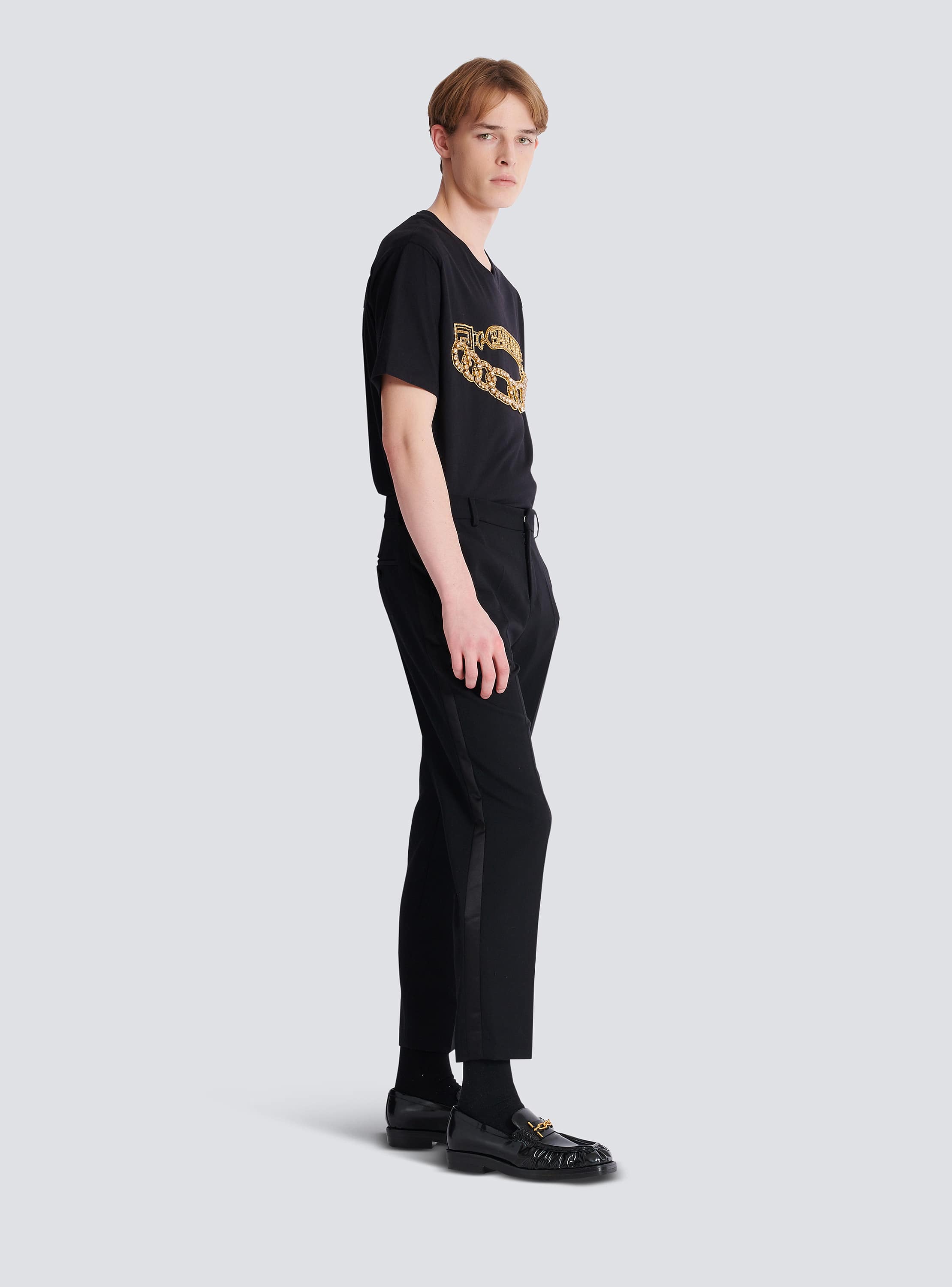 Straight Tailored Gdp/Satin Band Pants