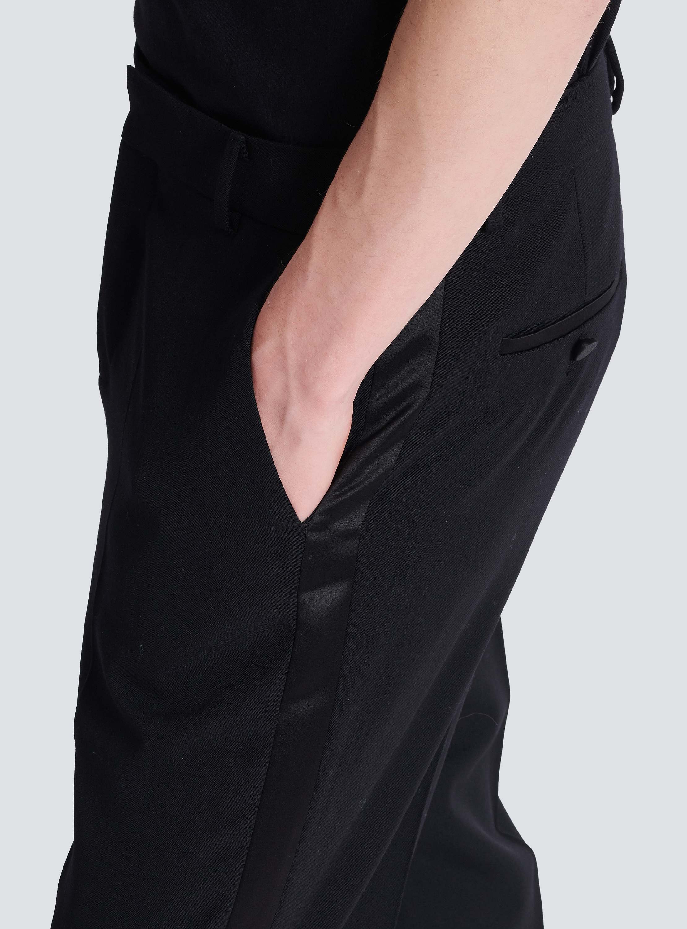 Straight Tailored Gdp/Satin Band Pants