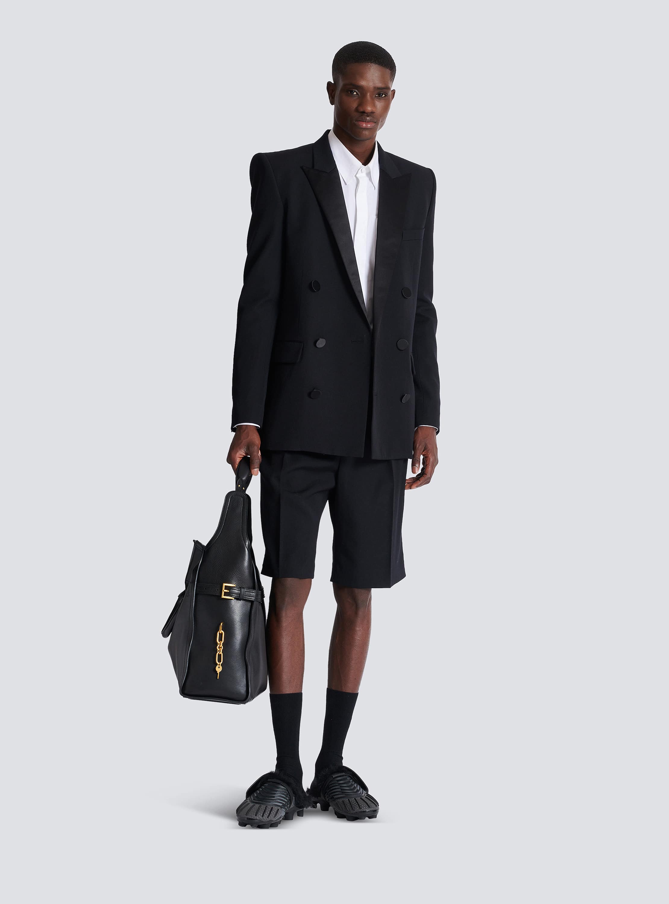 グレインドプードル製 ジャケット、サテンラペル - Men | BALMAIN