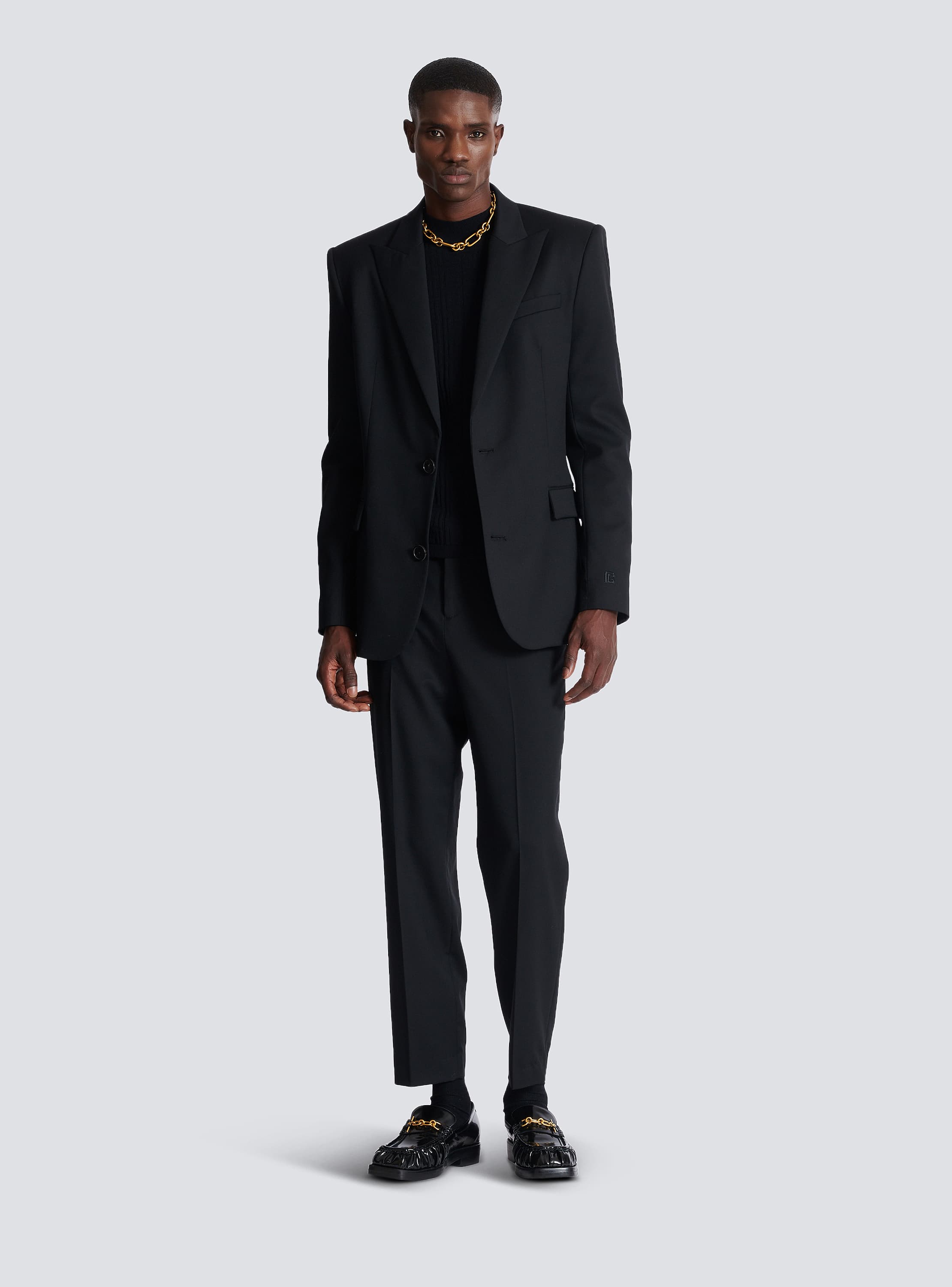 【定番】WOOL 2BUTTON JACKET / BLACK SET UP 定番】WOOL 2BUTTON JACKET / BLACK SET UP
