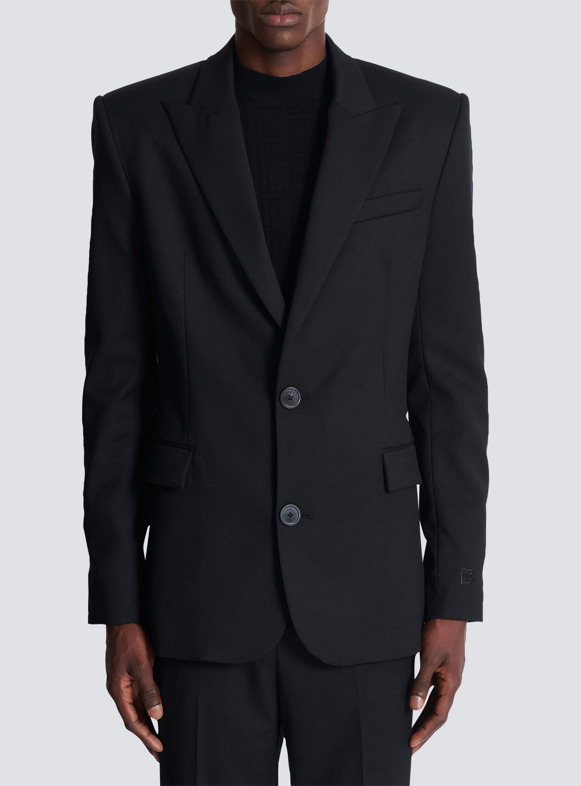 【定番】WOOL 2BUTTON JACKET / BLACK SET UP 定番】WOOL 2BUTTON JACKET / BLACK SET UP Black Fine Japanese