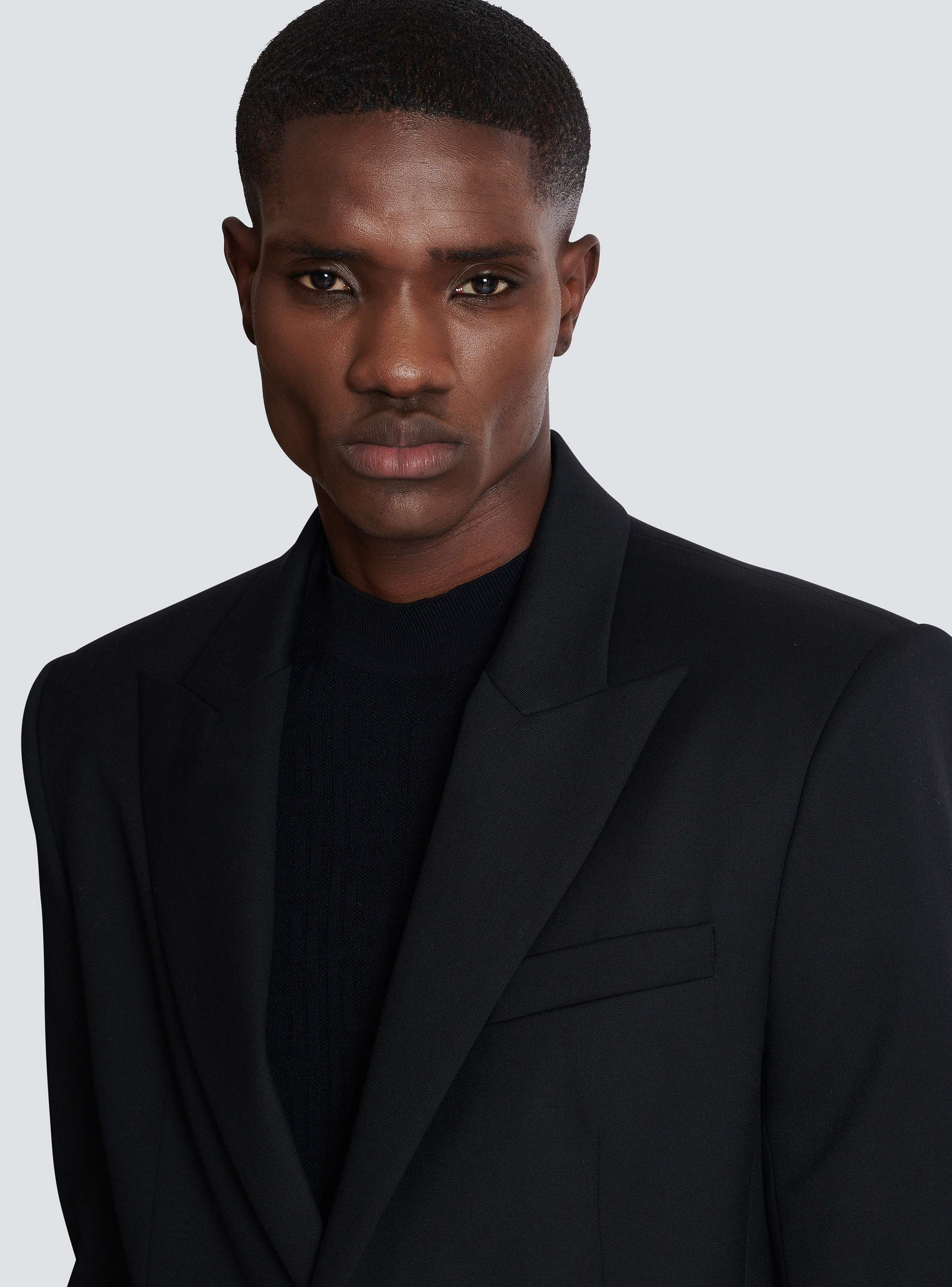 Wool 2-button jacket black black - Men | BALMAIN