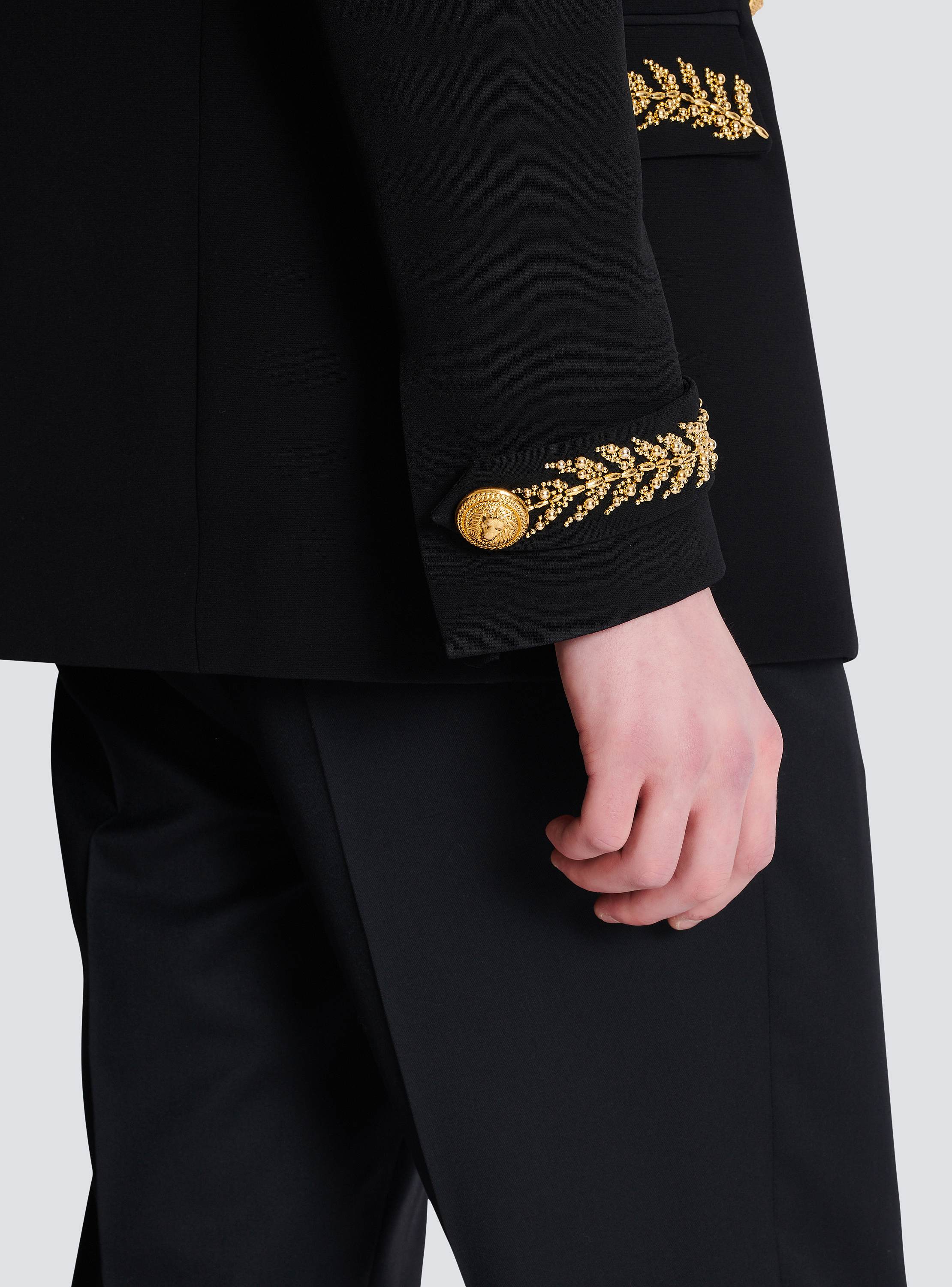 Embroidered crepe jacket black black - Men | BALMAIN