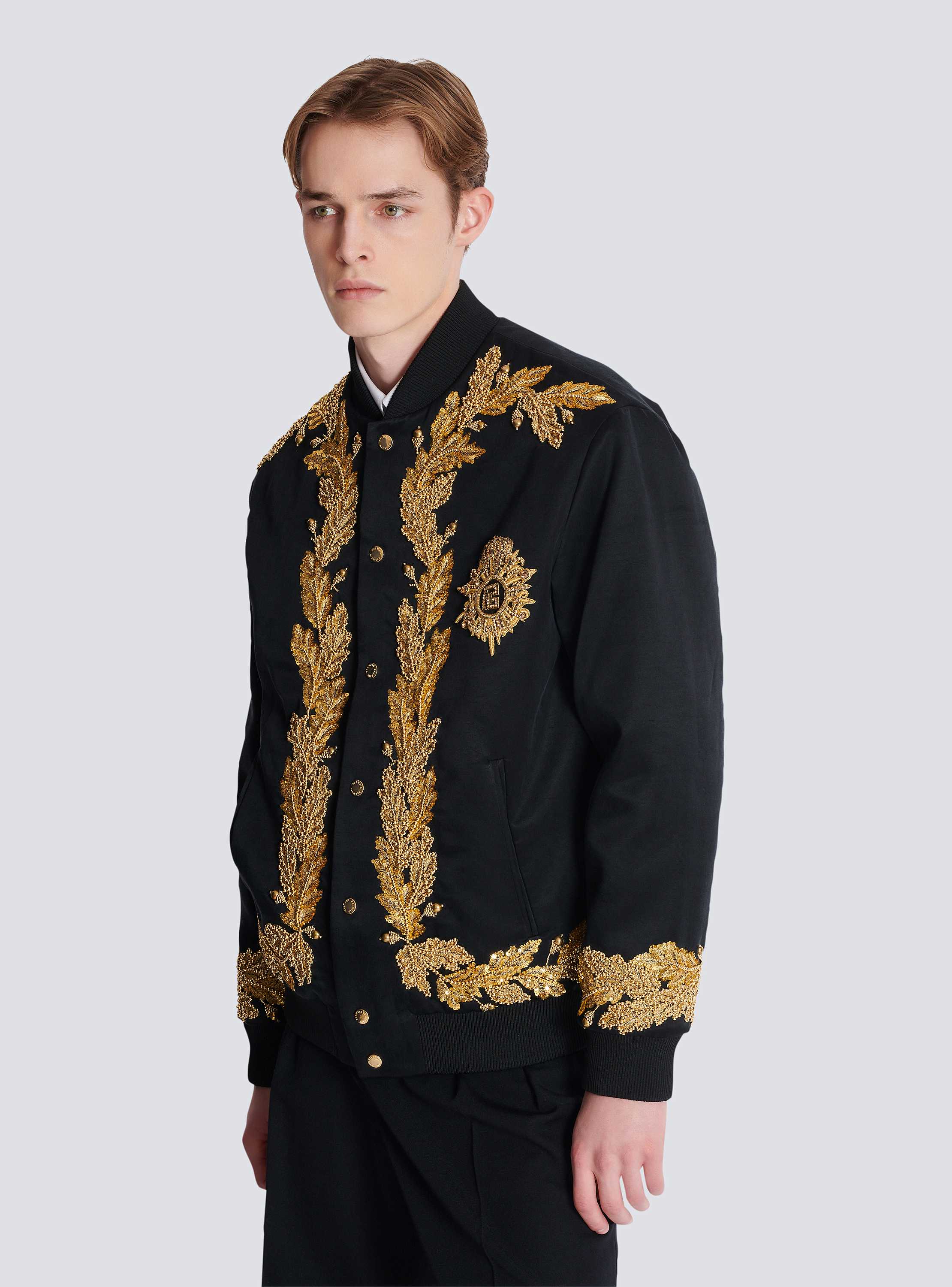 刺绣铜氨丝飞行员夹克- Men | BALMAIN