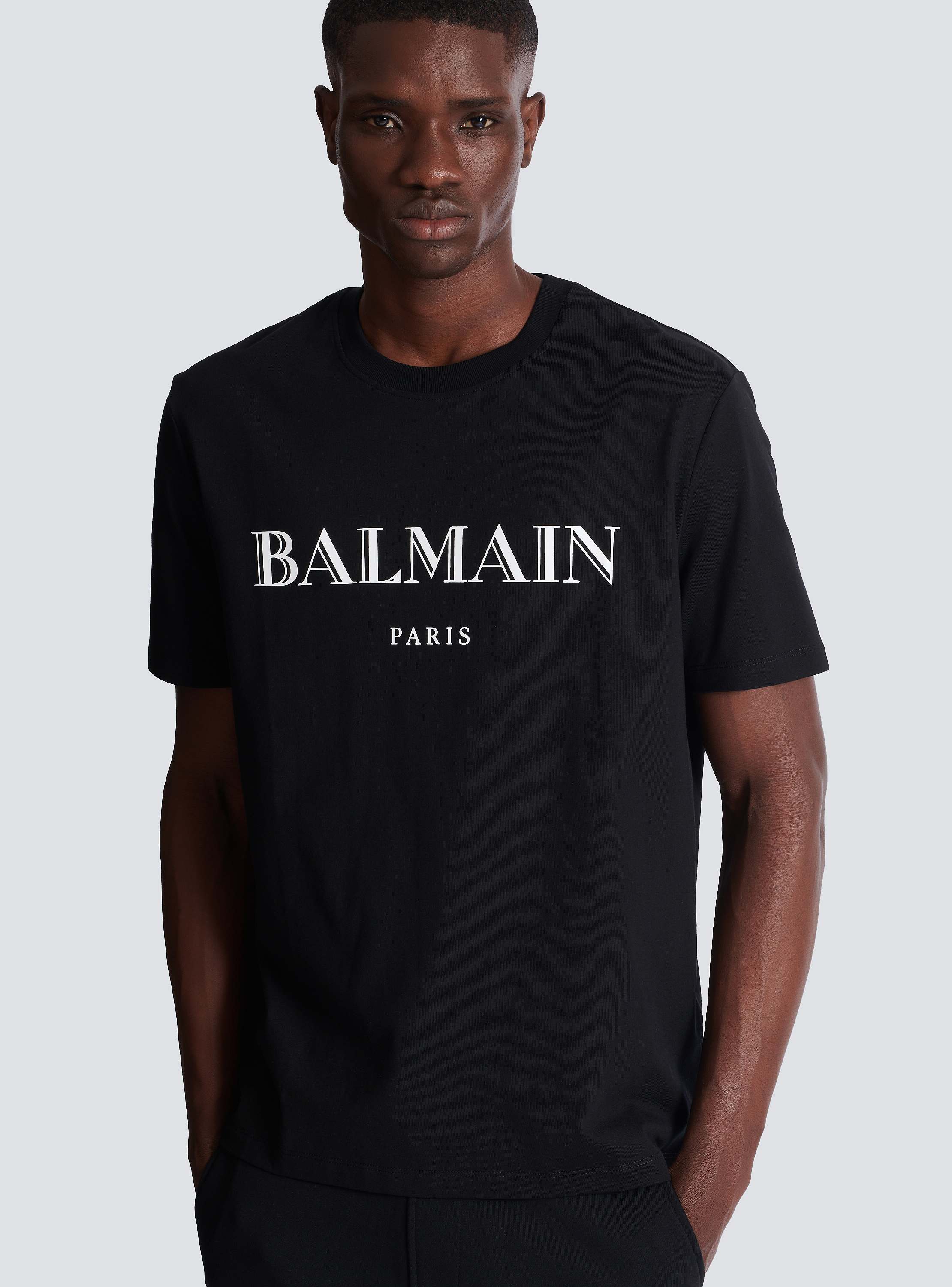 【関税＆送料込み】Balmain T-Shirt With Logo T-shirt with Balmain print - Men | BALMAIN