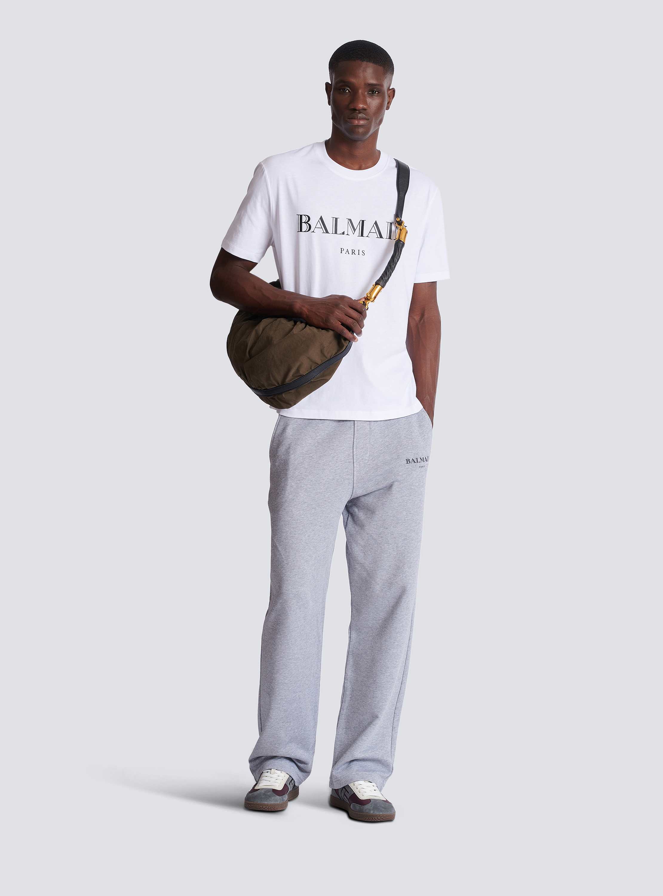 T-shirt with Balmain print white white - Men | BALMAIN