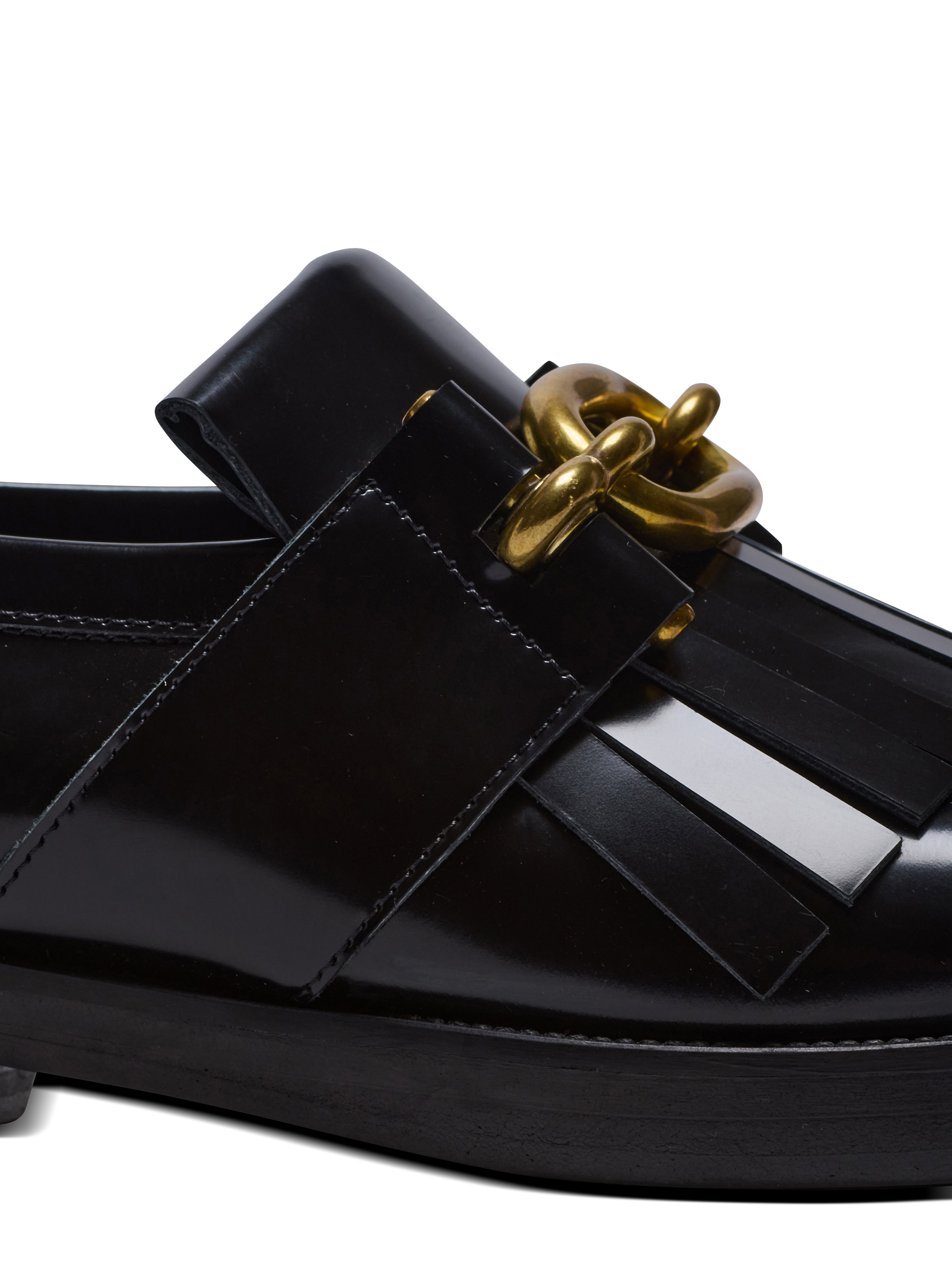 Sync glazed leather loafers