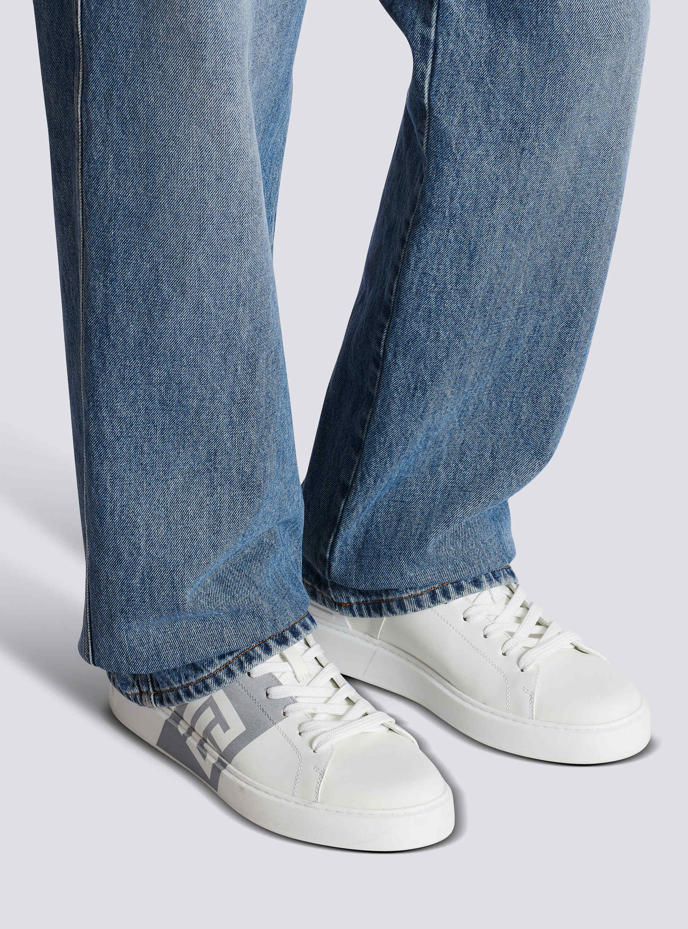 B-Court カーフレザー スニーカー - Men | BALMAIN