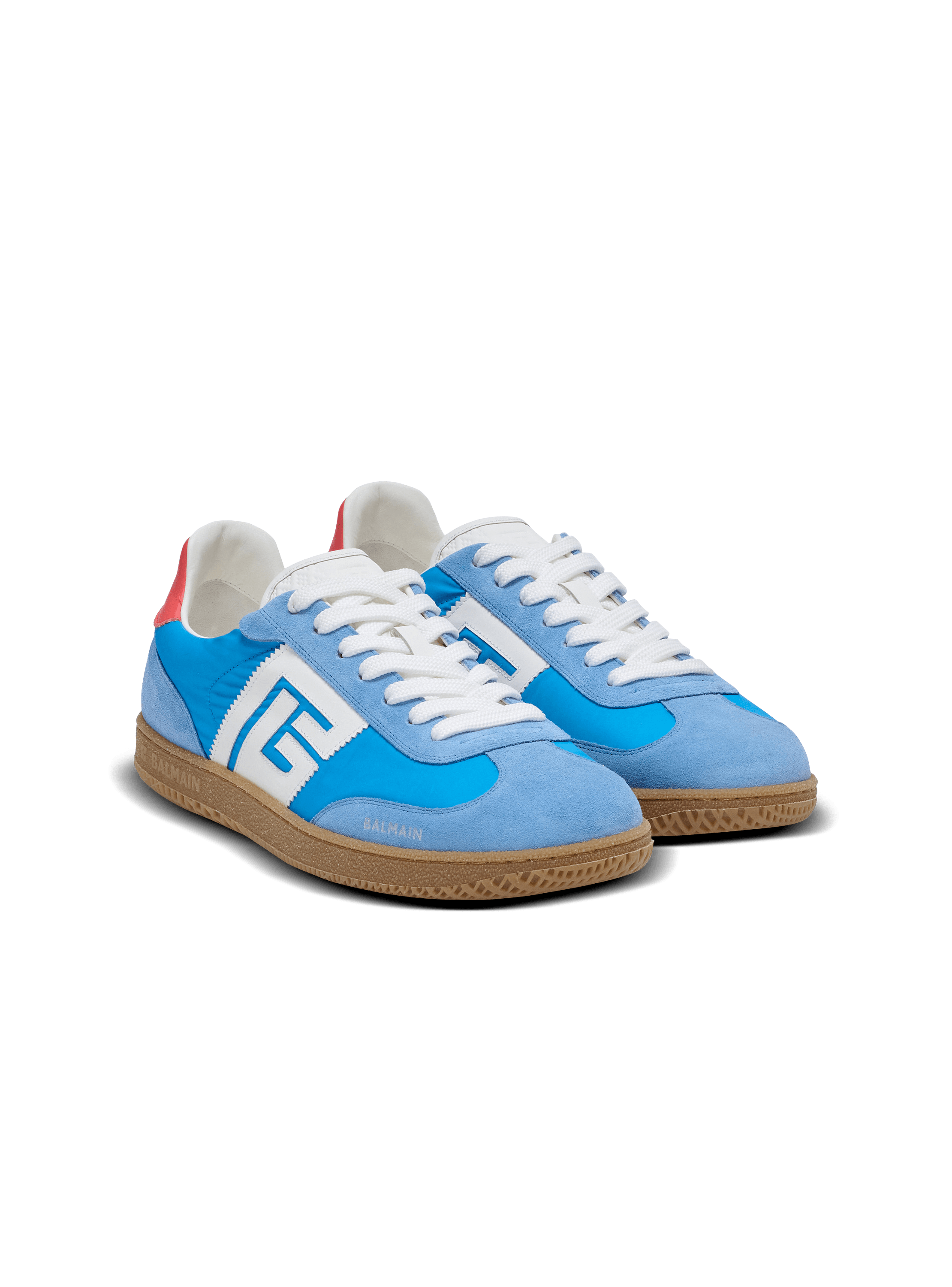 Balmain Swan trainers in leather, suede and nylon