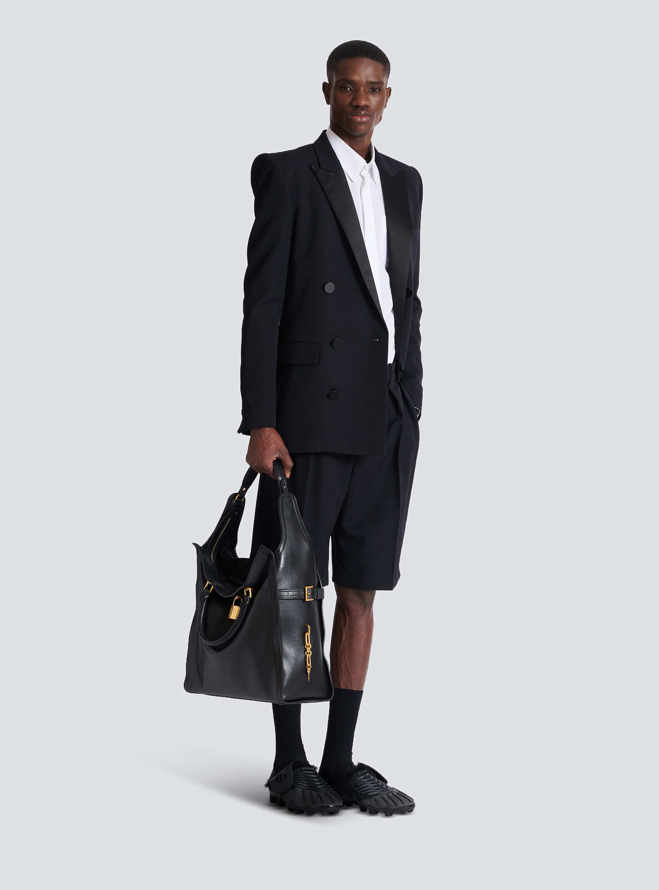 Pulse Large waxed calfskin leather tote bag