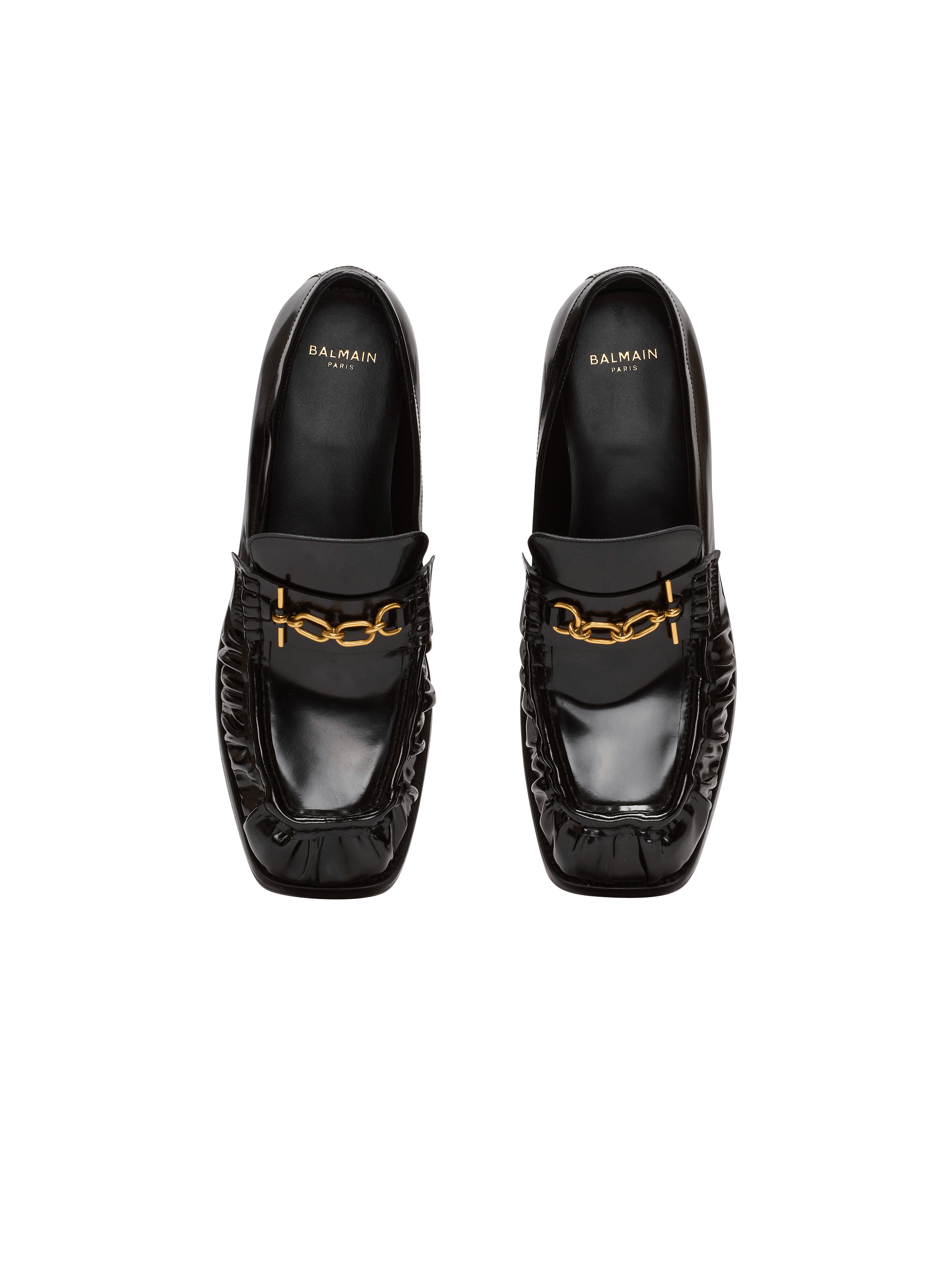 Sync glazed leather loafers