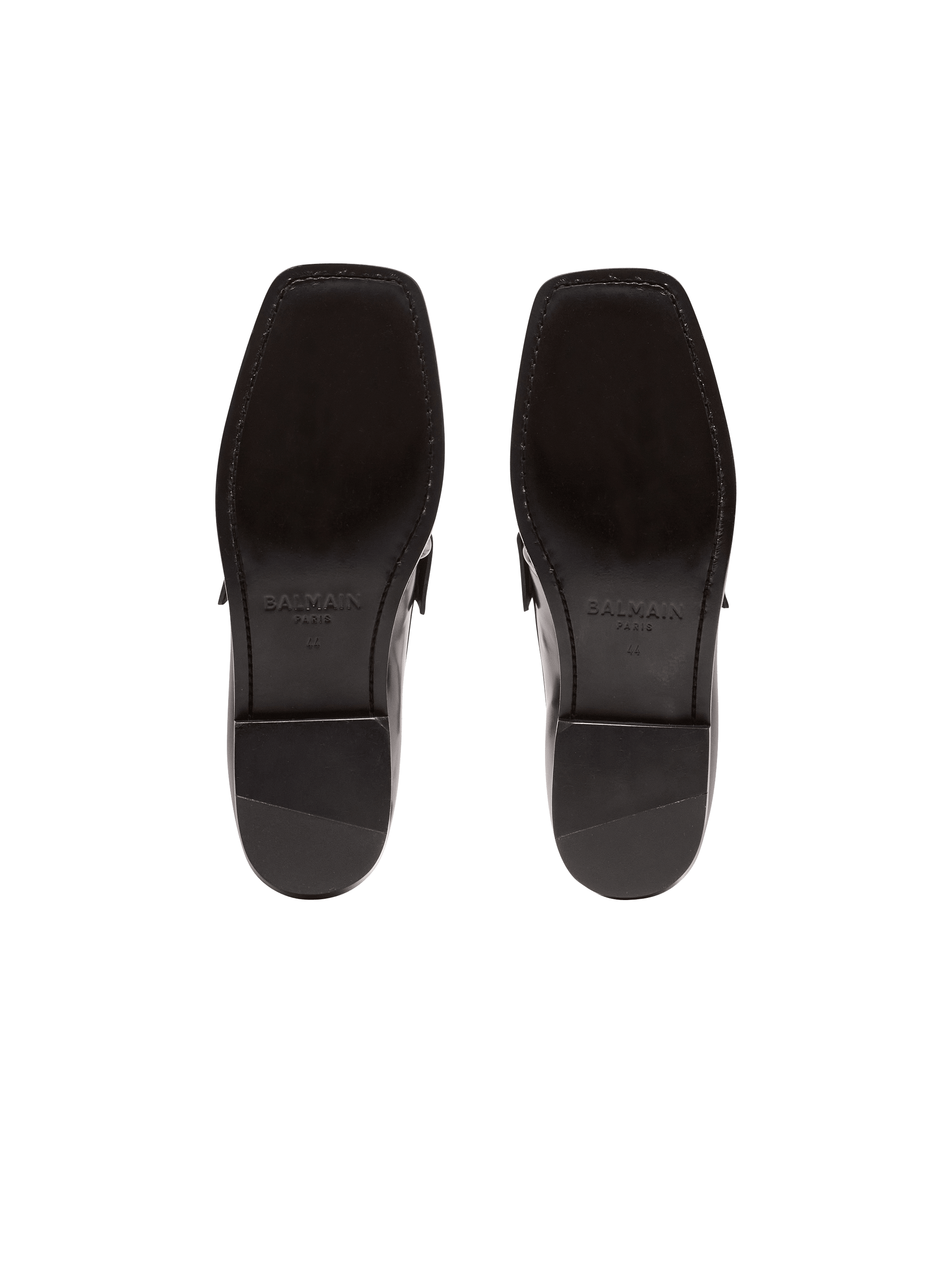 Sync glazed leather loafers