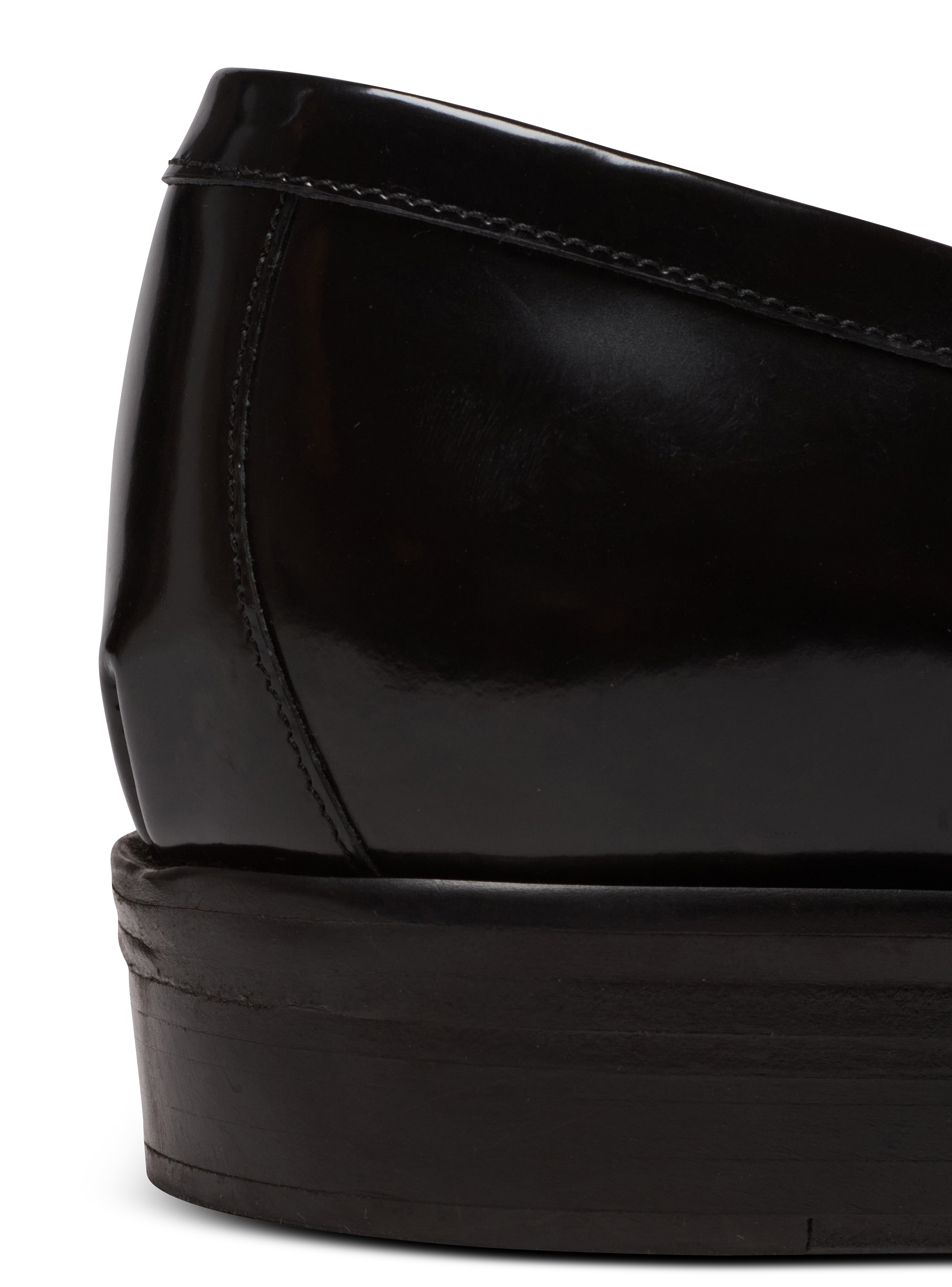 Sync glazed leather loafers