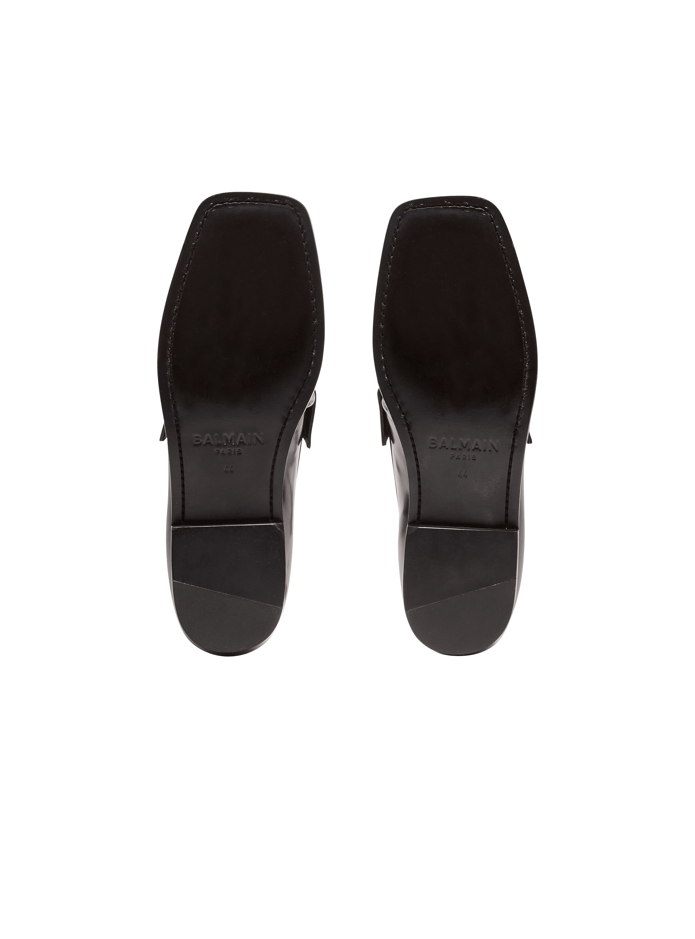 Sync glazed leather loafers